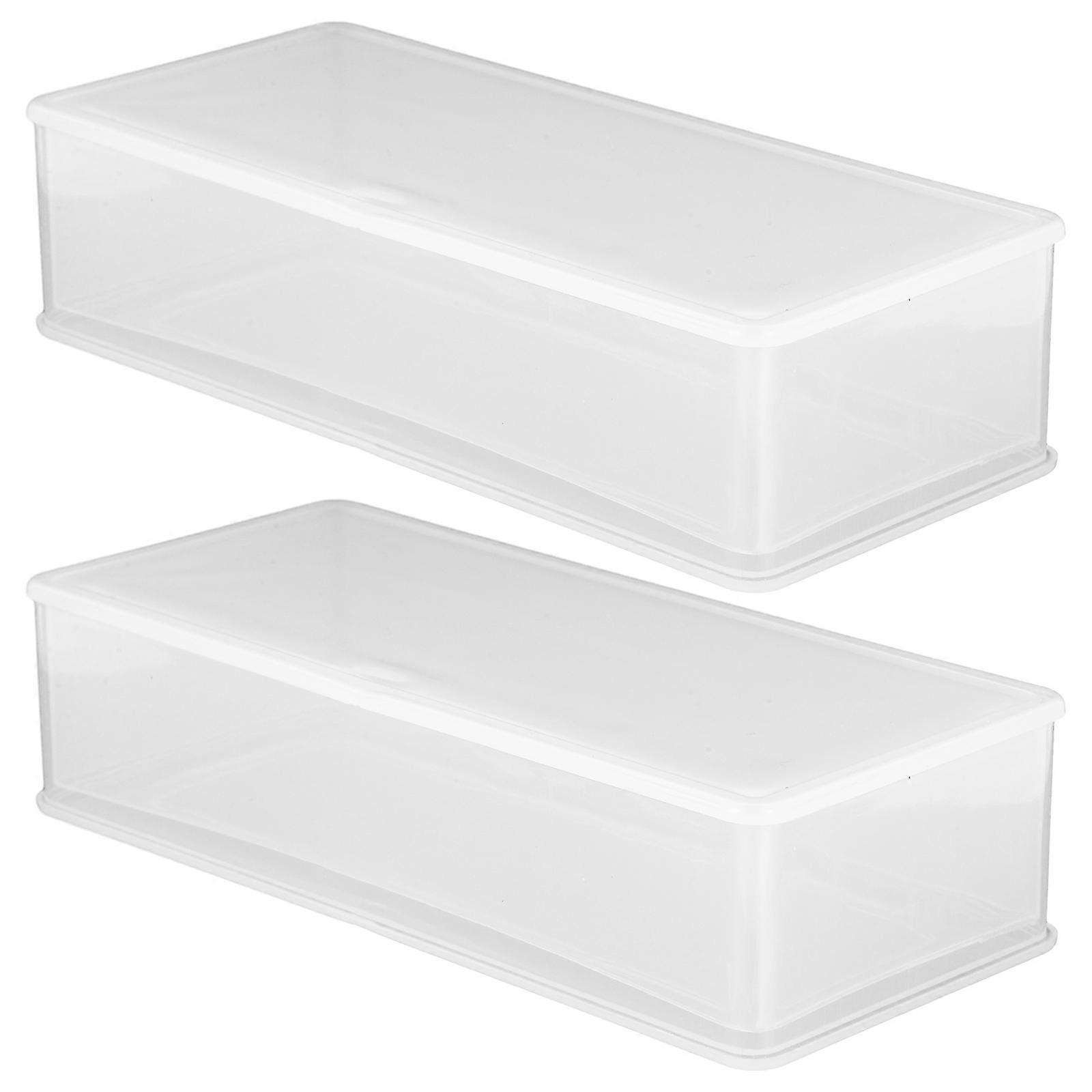 Compact Coin Storage Box for Storage 2Pcs Transparent Plastic Coin Case
