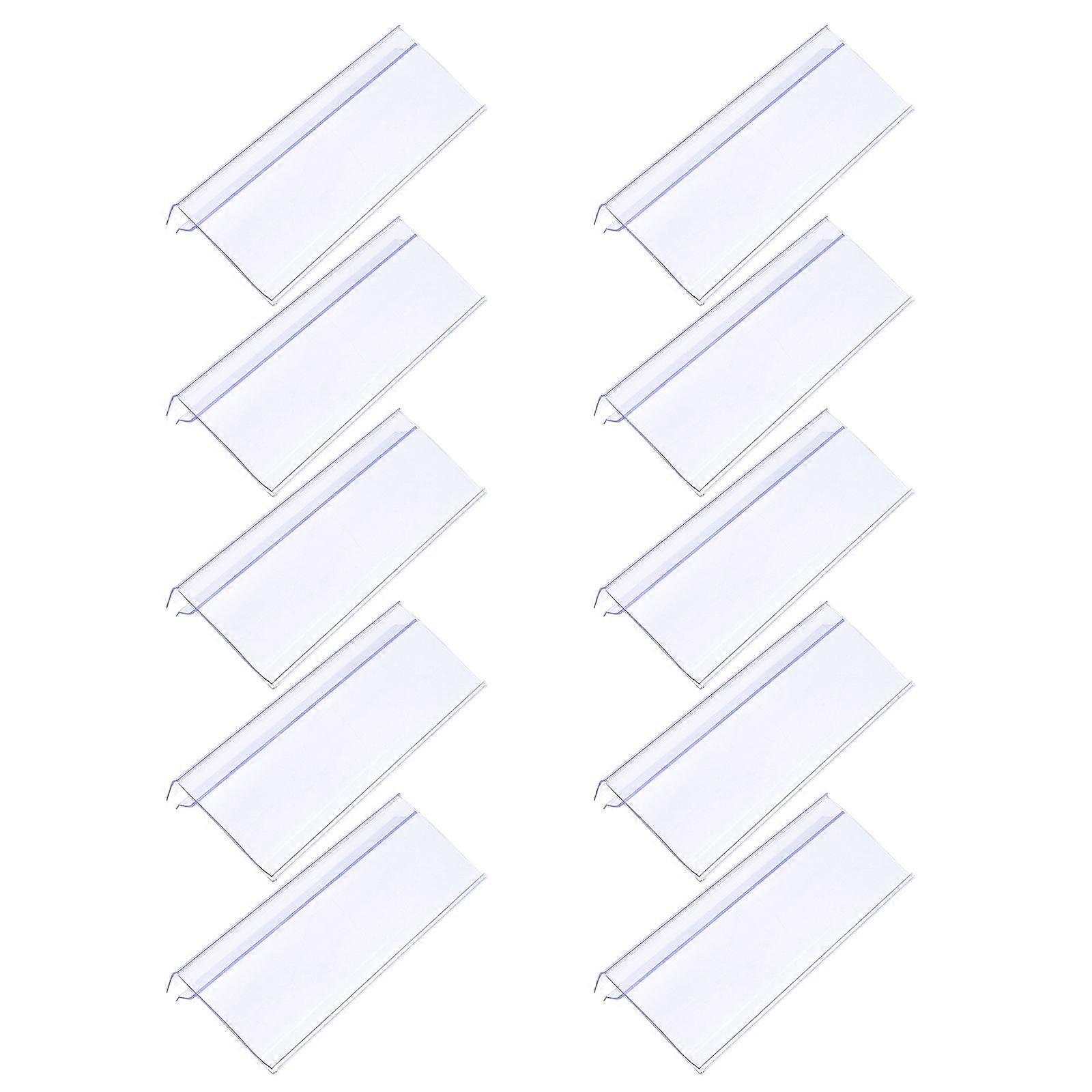 PVC Price Label Holders 10Set Clear Plastic Convenient Storing For Supermarkets Retailers Easy To Use