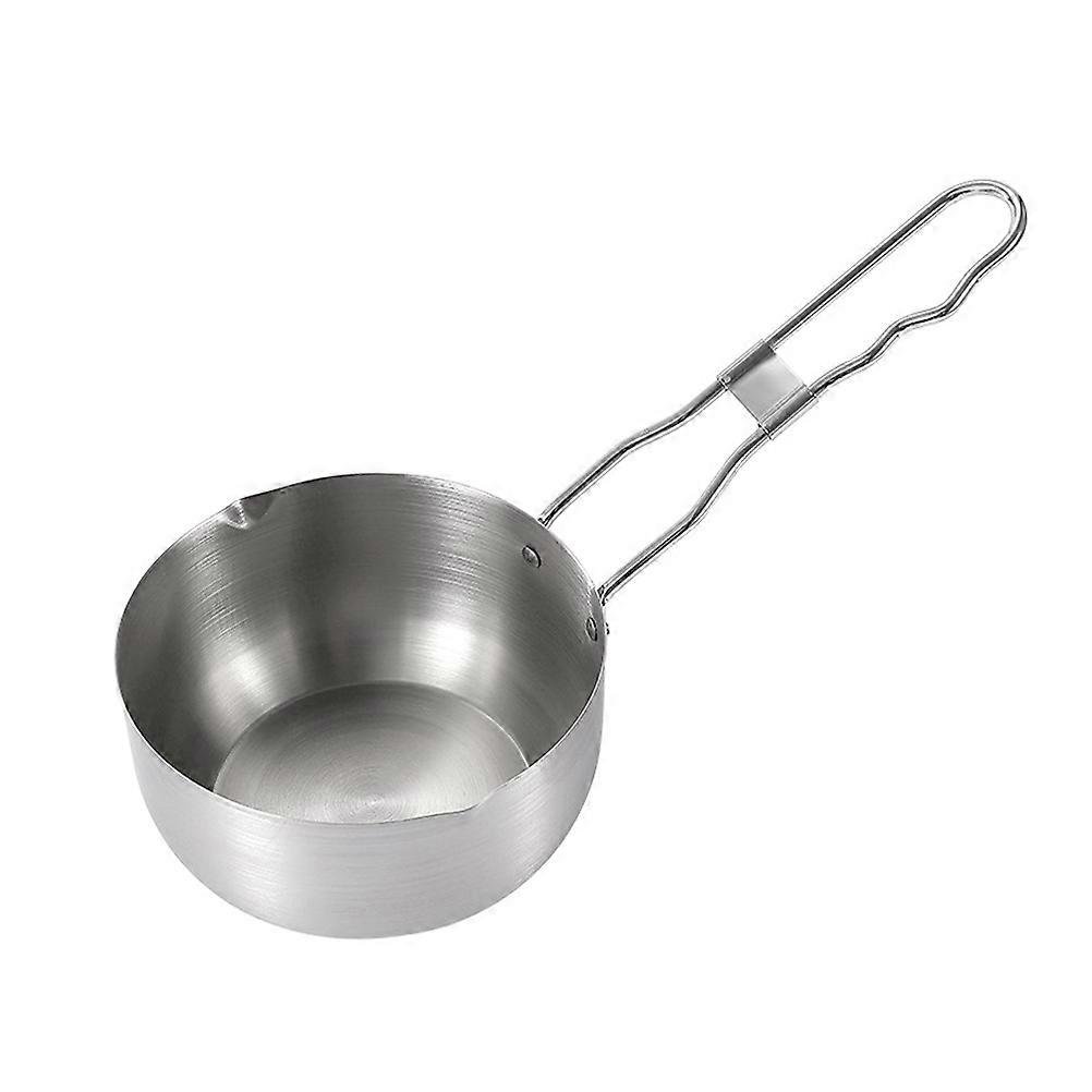 Household Stainless Saucepan Multi-Function Fry Pan Suitable For Outdoor Hiking Sauce Making 1Pack