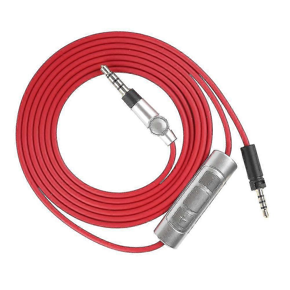 Cable de auricular para Sennheiser Momentum Replacement o Cable para Android iPhone (Rojo)