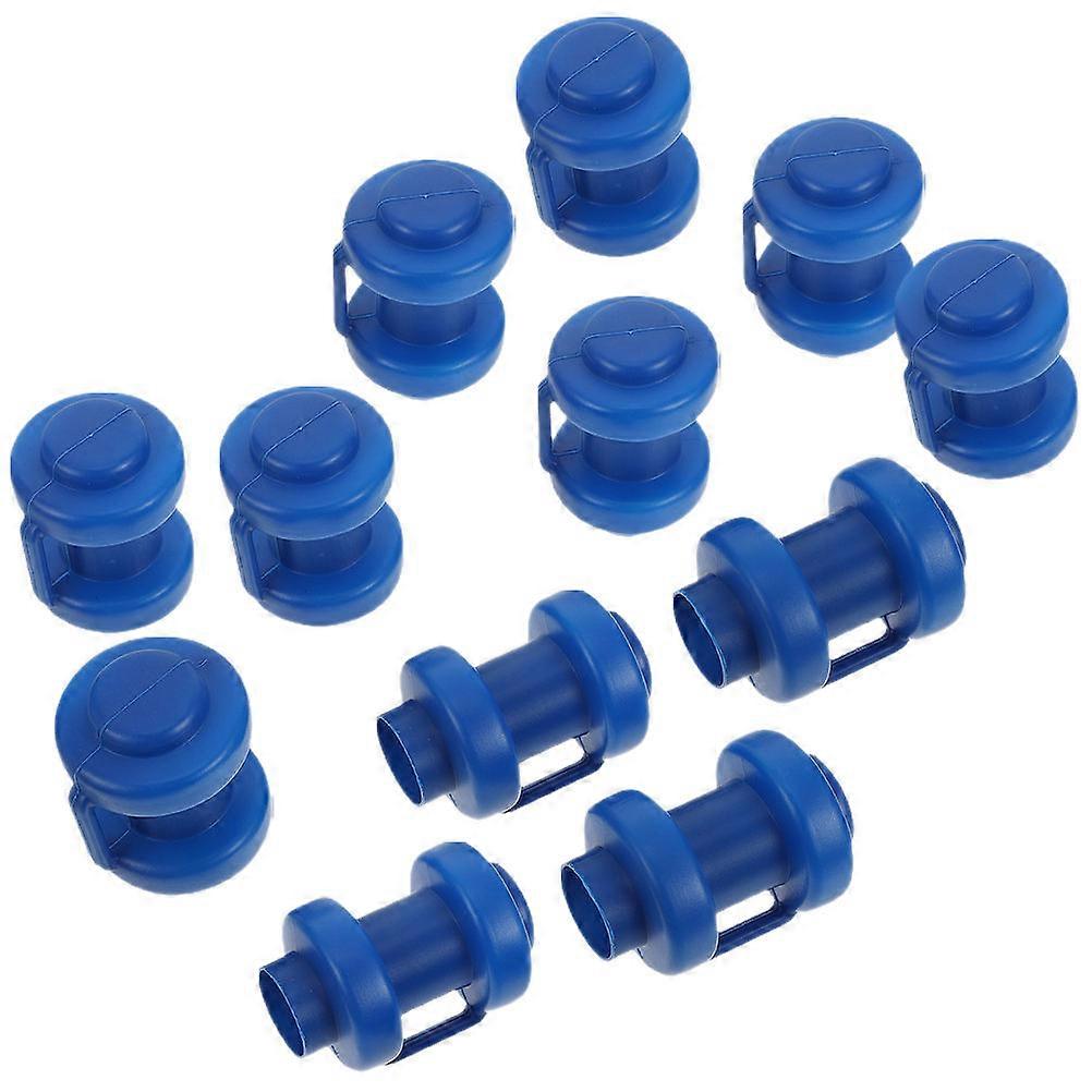 Blue Plastic Trampoline Rod Caps for Protection Use Sturdy and Durable with Wide Applications 12pcs