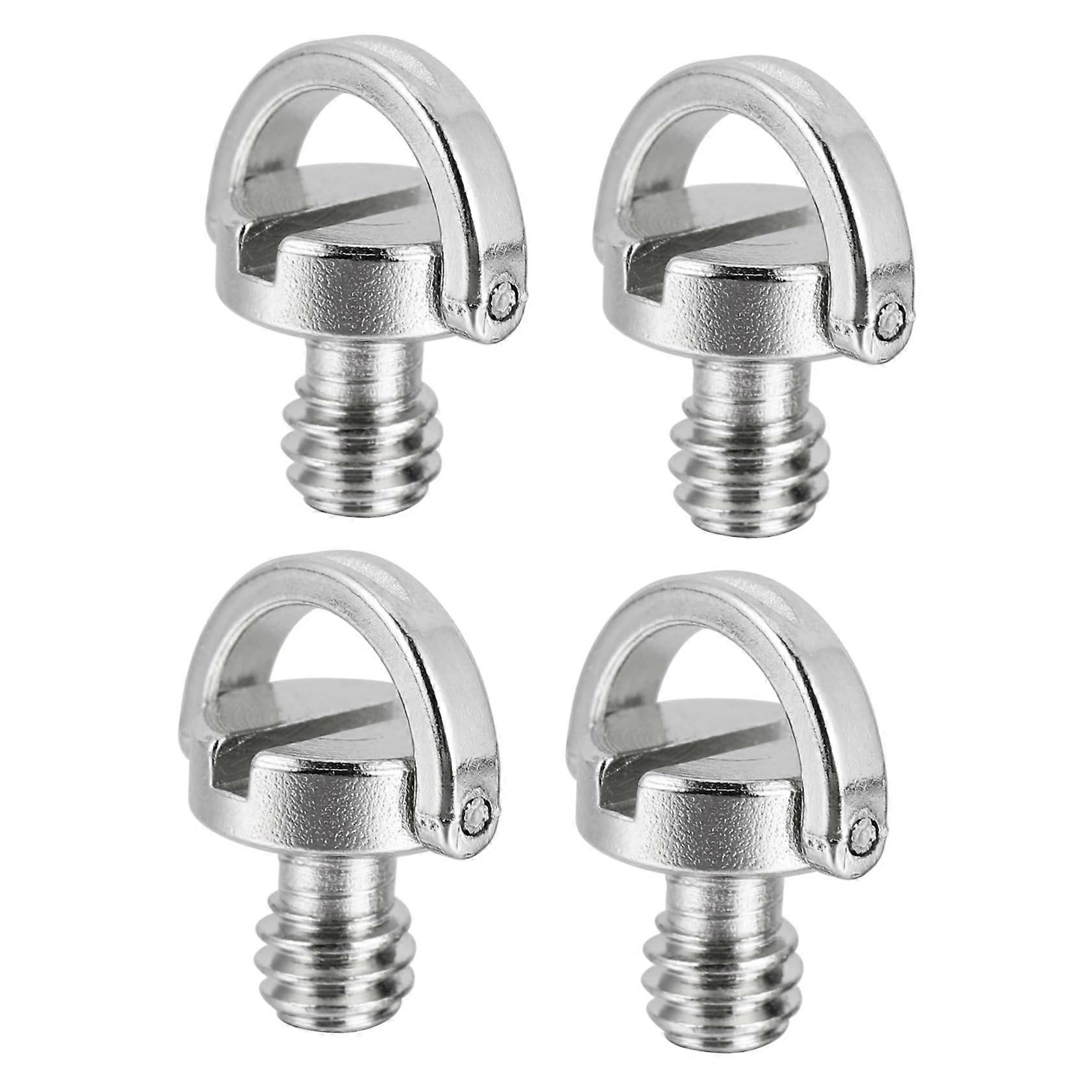 4-Piece Camera Screw Set with Ring and Slot for Tripod Quick Release Plate, Durable and Portable Photography Accessory