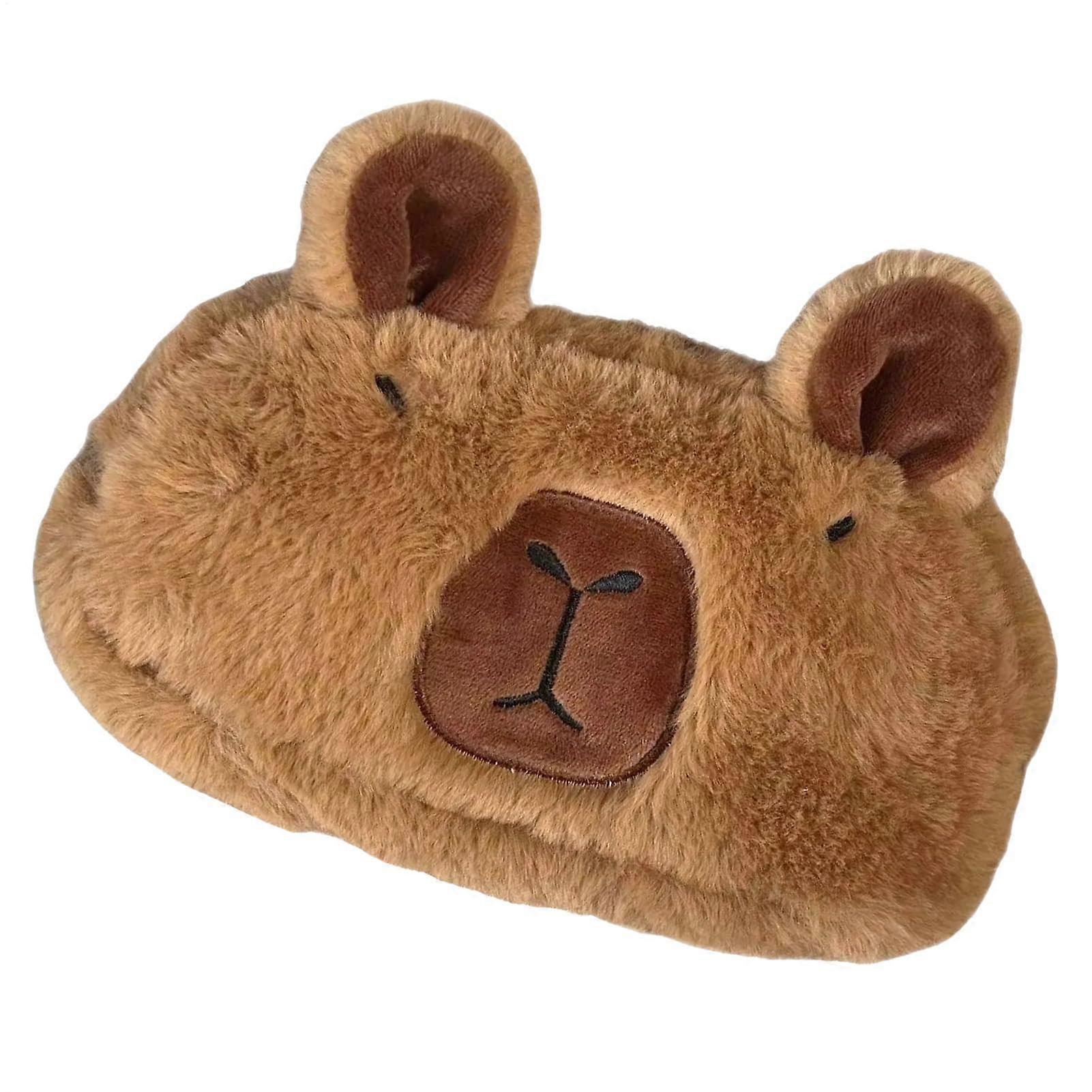 Capybara Plush Pencil Case With Animal Motif, Large Capacity Plush Pen Box, Organizer For College