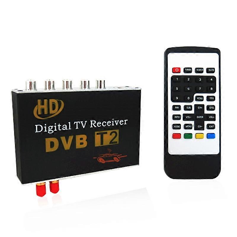 【New】 High Speed 90km/h H.264 / AVC MPEG4 Mobile Digital Car DVB-T2 TV Receiver, Suit for Europe / Singapore / Thailand / Africa ect. Market(Black)