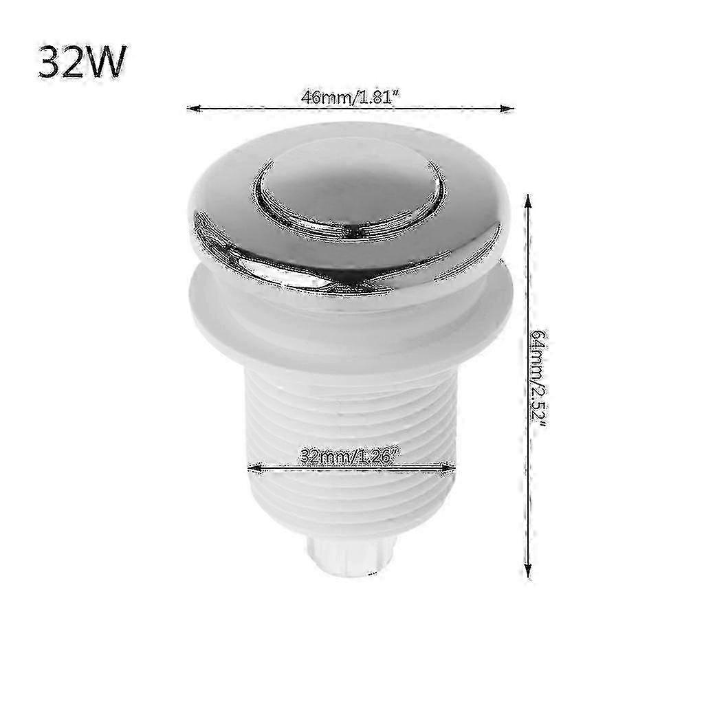 32mm Air Pressure Switch with On/Off Push Button for Bathtub Garbage Disposal Units