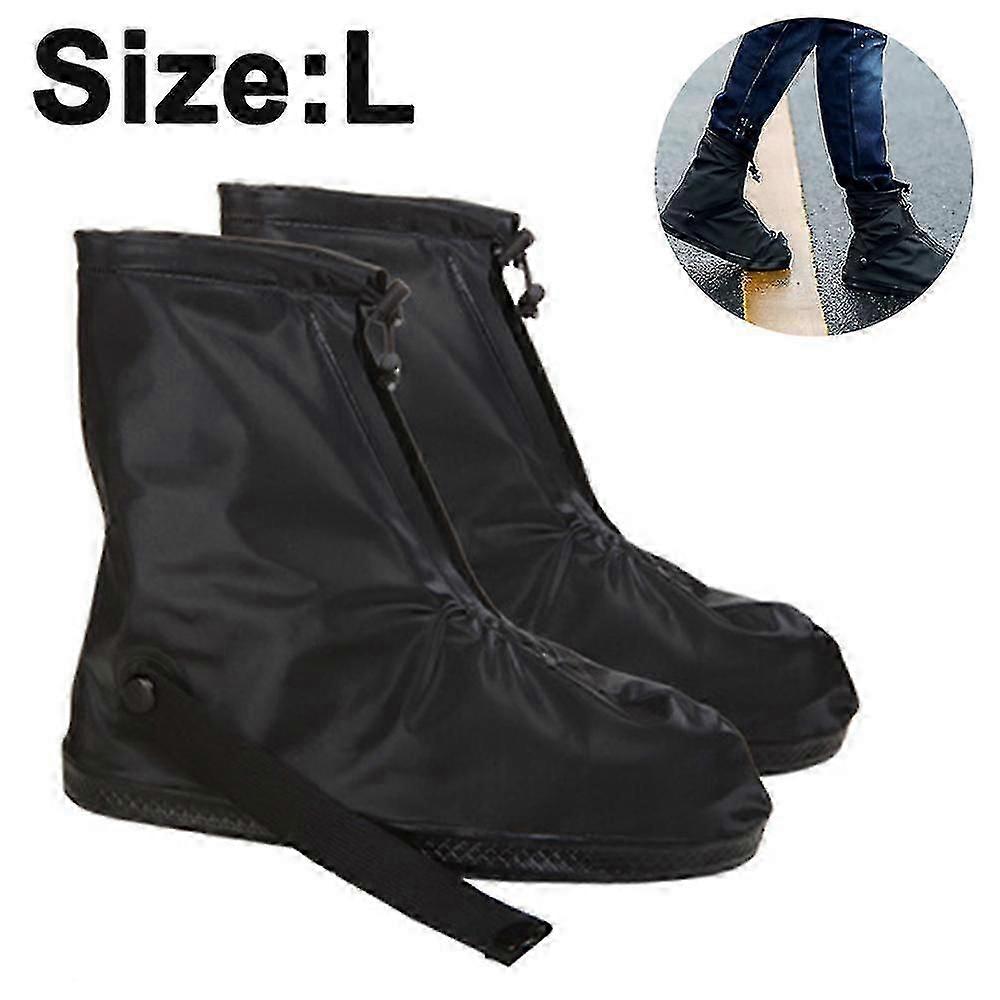 ماء غطاء الحذاء المطر التمهيد Galoshes مع سستة وعاكس متوافق مع الرياضة في الهواء الطلق المشي لمسافات طويلة تسلق التخييم