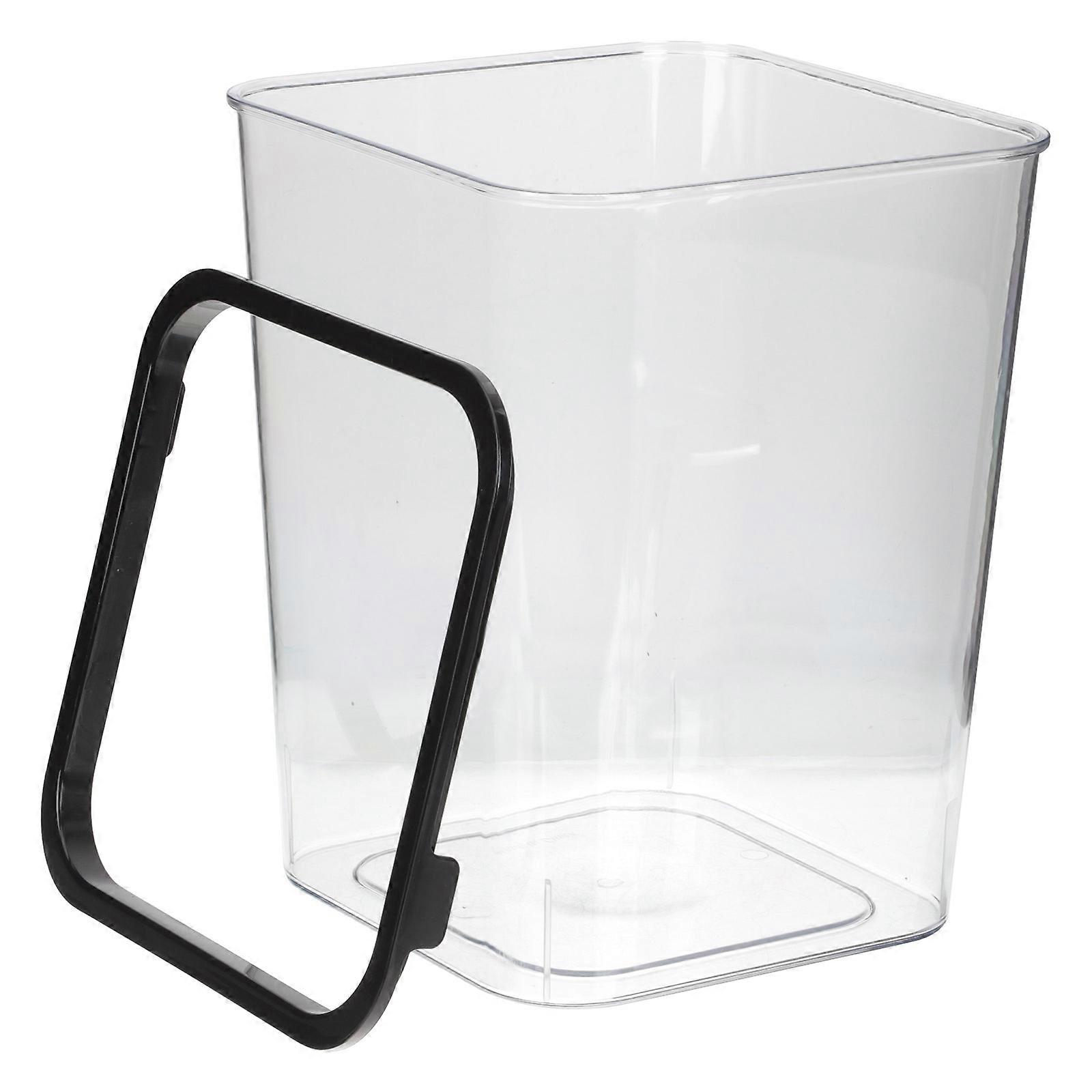 Transparent Decorative Trash Bin Lidless Waste Paper Basket