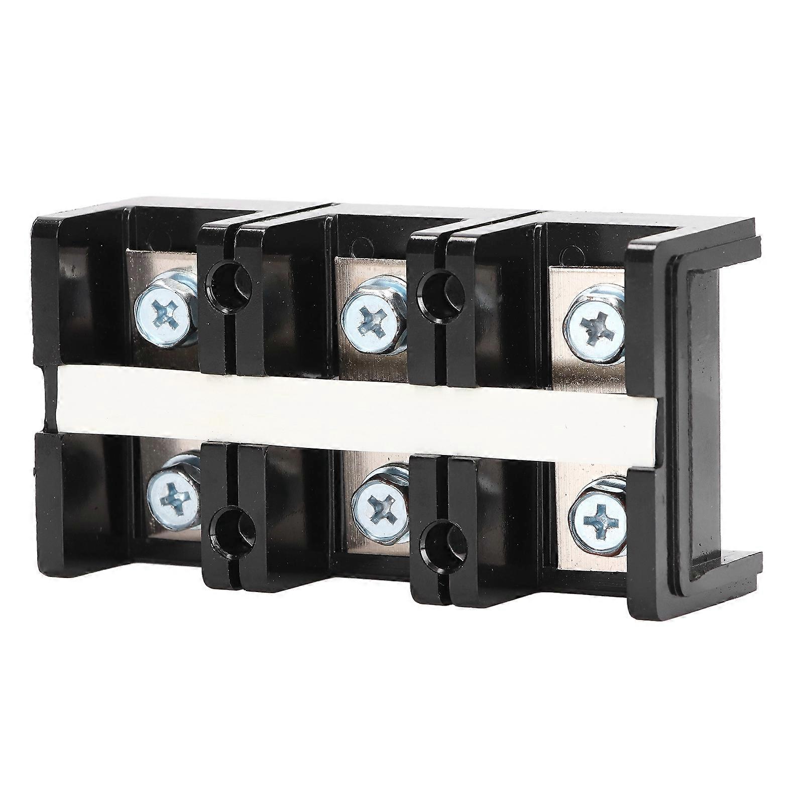 Terminal Block TC100ATC-1003 2 Row 6 Contacts 100A 600V Black