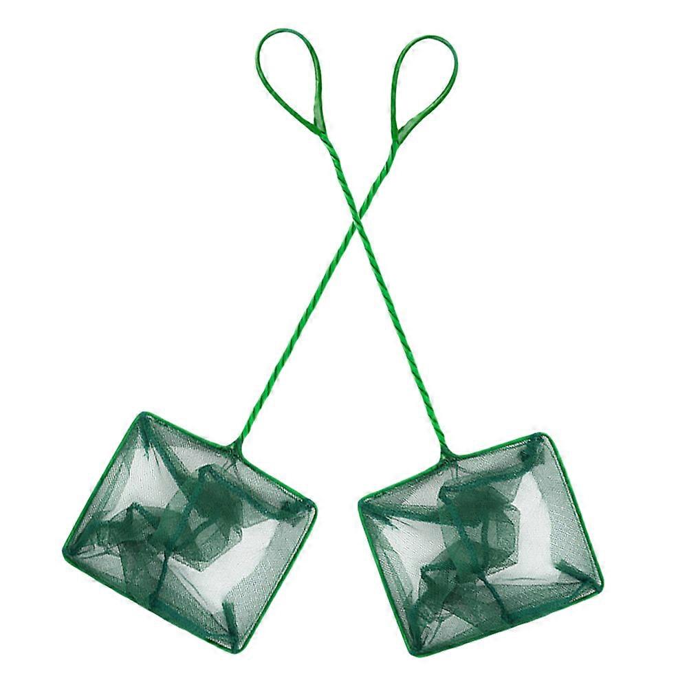 Aquarium Fish Net 2 Pcs Fine Mesh Lightweight Catching Net Ergonomic Non Slip Handle for Betta Koi Goldfish Shrimp Debris Removal