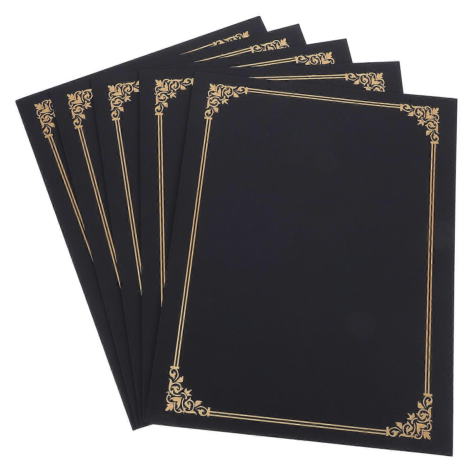 Certificate Holders Diploma Covers for Diplomas Awards Black Paper Display Solution 5sets