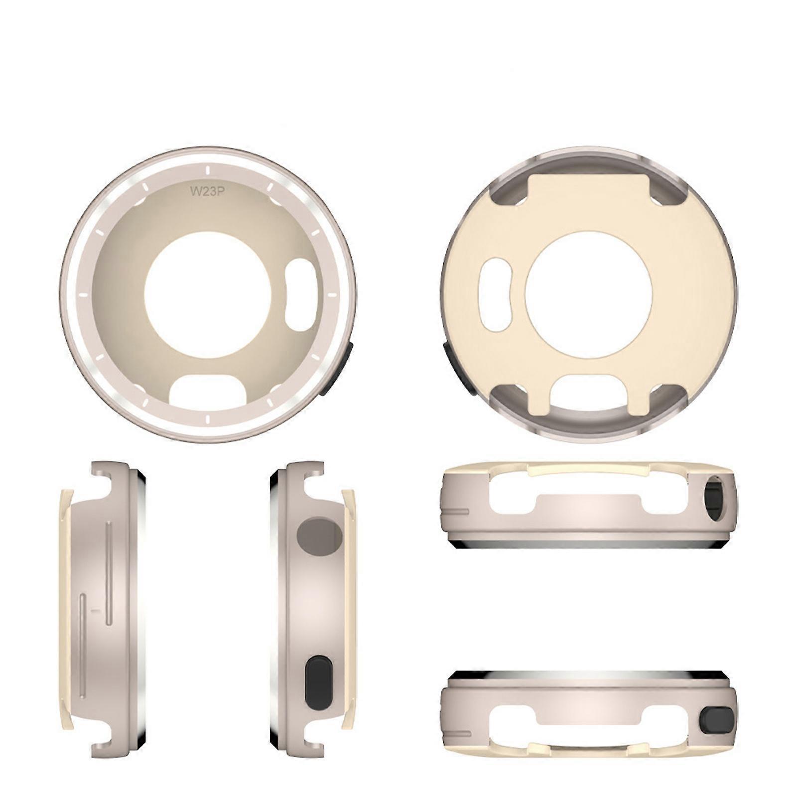 Smart Watch Metal Protective Case for Garmin vivoactive6/Garmin Active6 (Off-White)
