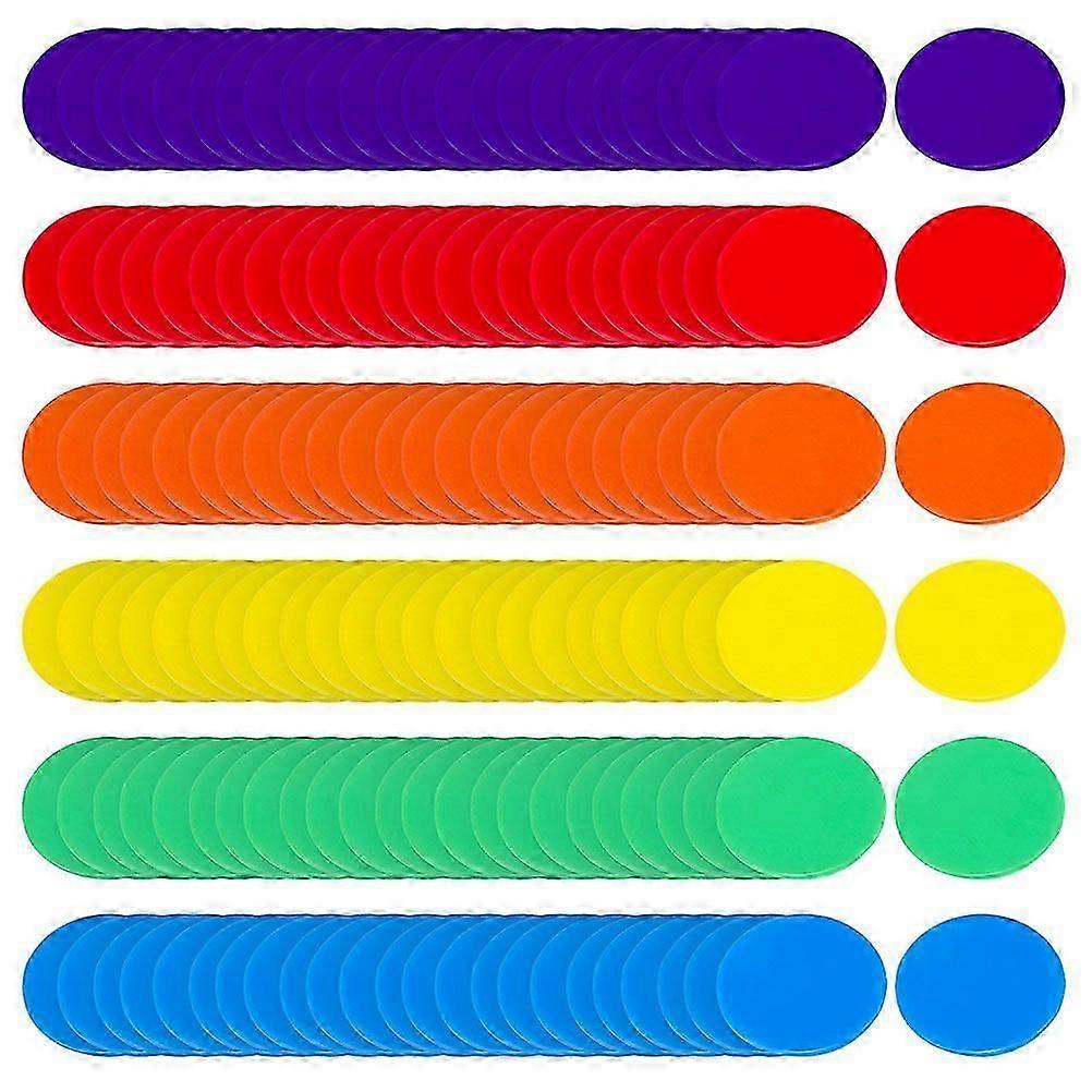 200pcs Colored Round Counters For Kids Math Plastic Counting Chips For Classroom Counting Discs Markers Math Learning Supply