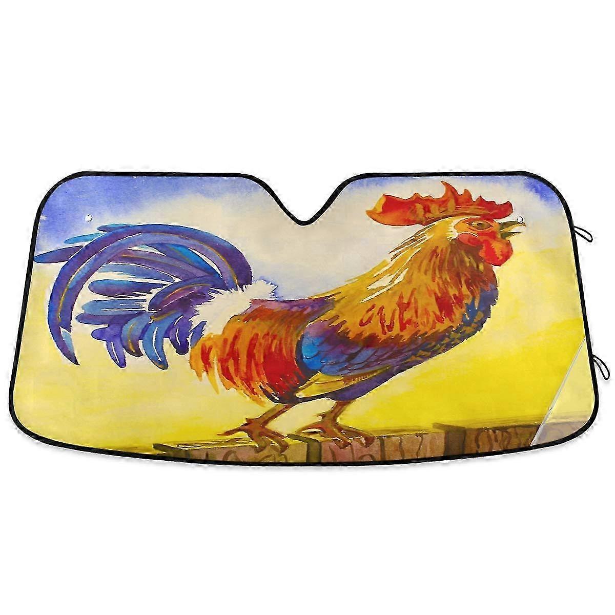 Car sunshade Car Window Shade Funny Chickens Roosters Sunshade for ...