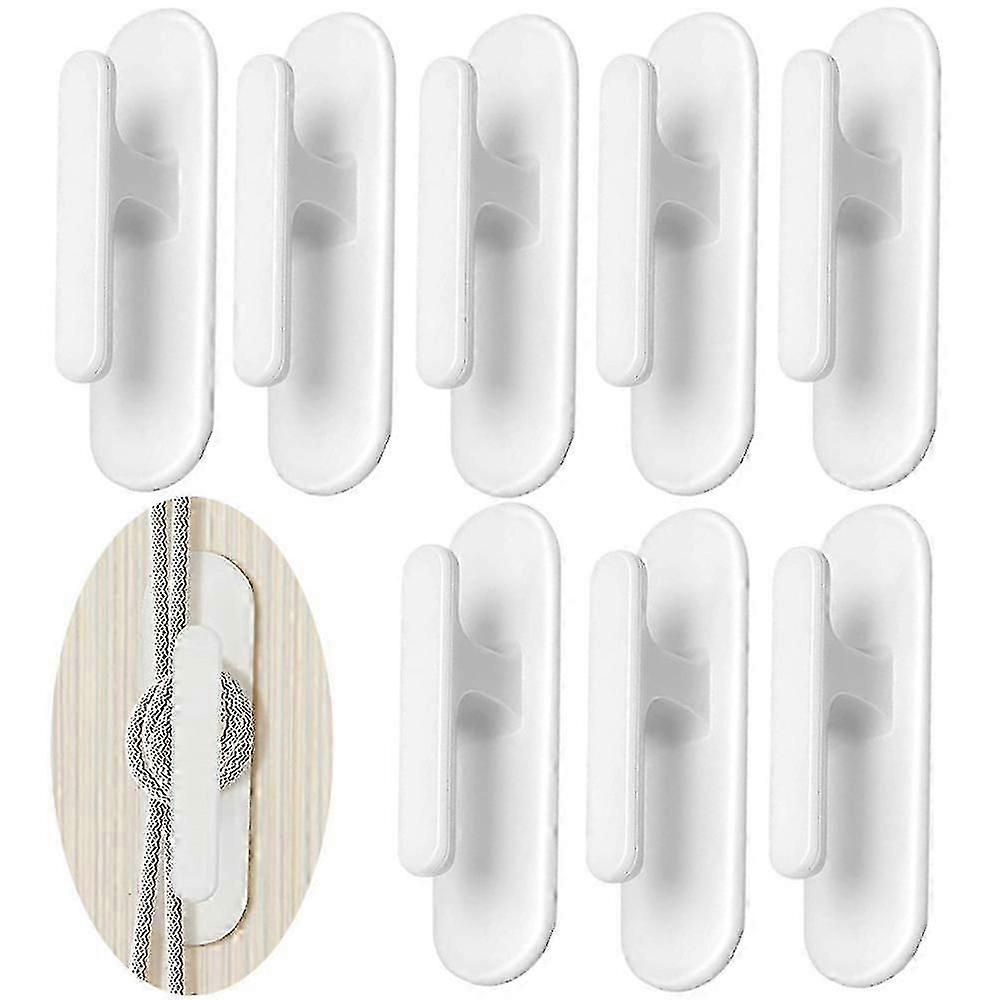 New Blind Cord Hooks Set: 8PCS Self-Adhesive Blind String Holders for Venetian Blinds & Door Blinds, White Adhesive, Glued to the Wall