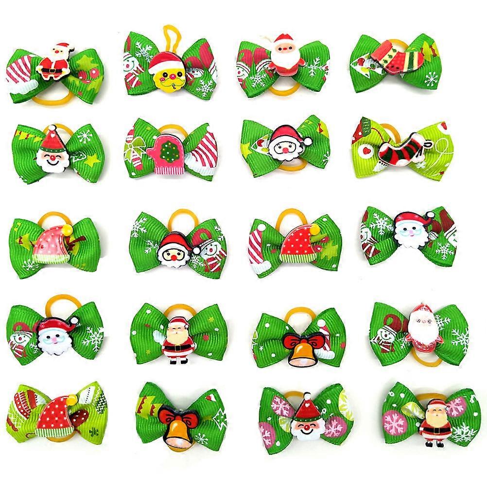 Pet Decorative Hair Ties 50Pcs For Puppies And Dogs With Assorted Color Mixed Style Everyday Wear Holds Pet Hair