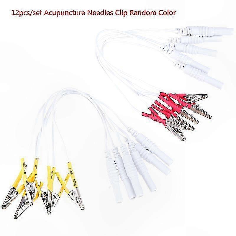 12-Pack Alligator Clip Cables for Electronic Acupuncture Devices