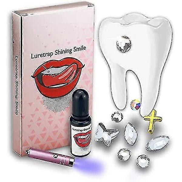DIY Tooth Gem Kit with UV Curing Light and Glue, 20 Tiktok Crystal Jewelry Starter Kit null none