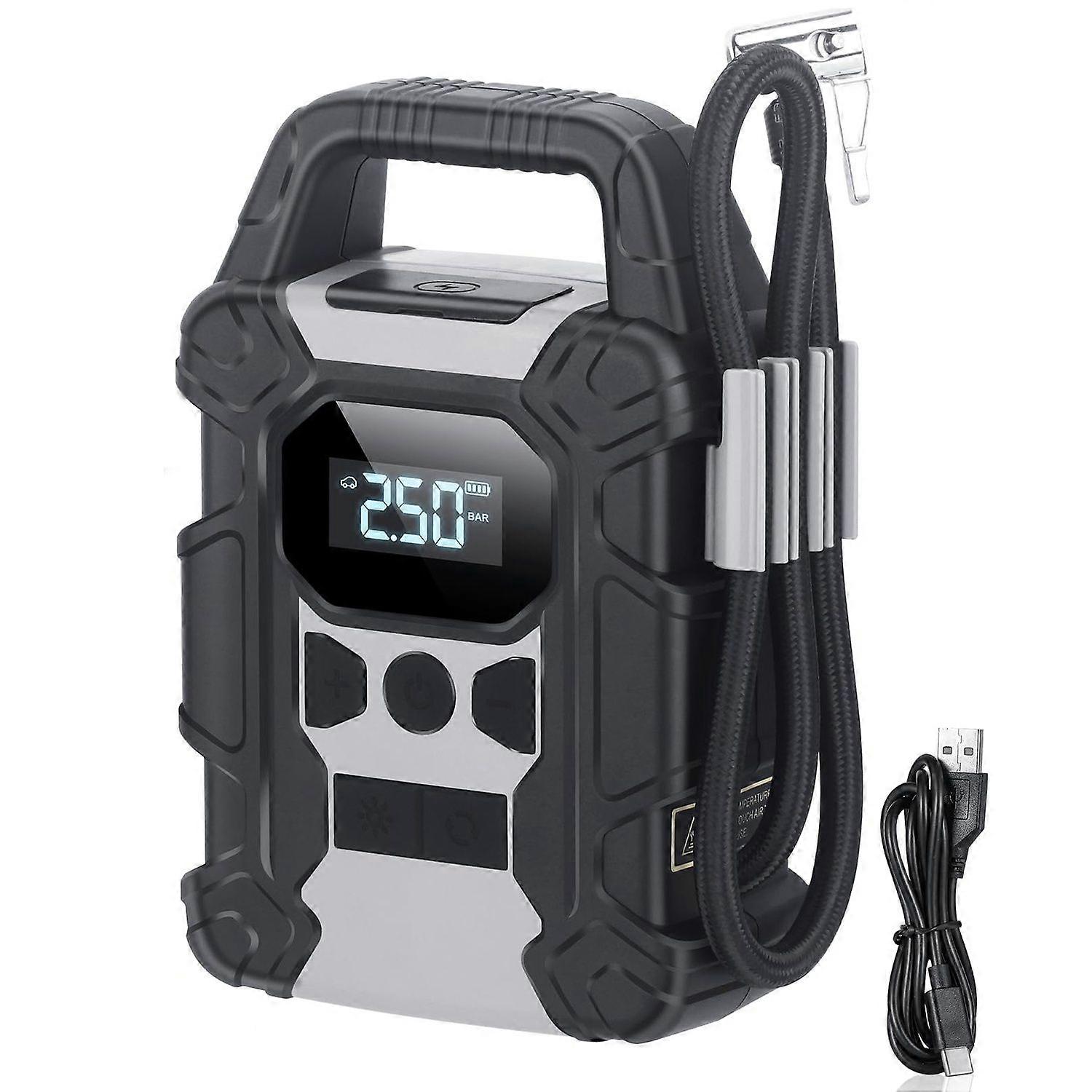 Tire Inflator Portable Air Compressor Tire Car Air Pump(150PSI) - DC 12V Cordless Battery Powered, Handheld Smart Pump Tire Inflator Digital Pressure