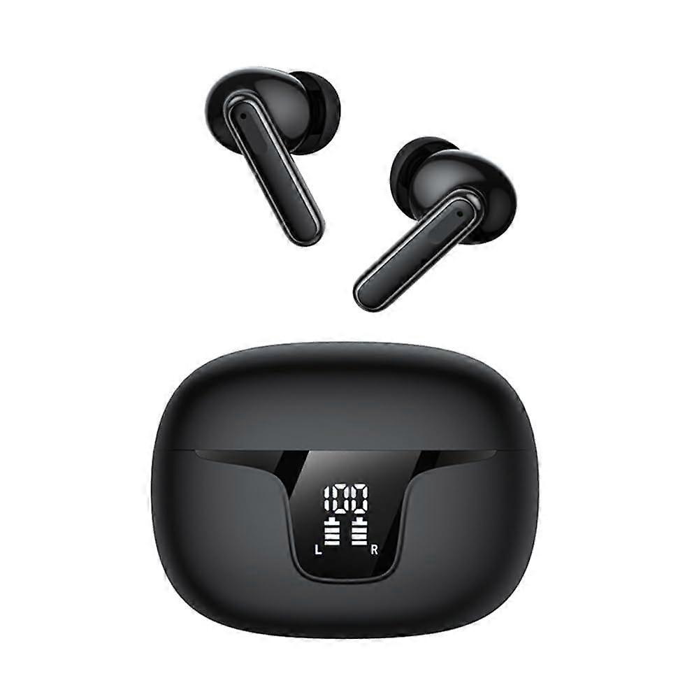 In-ear headphones Bluetooth 5.3 HiFi Stereo with microphone Active noise reduction(Black)