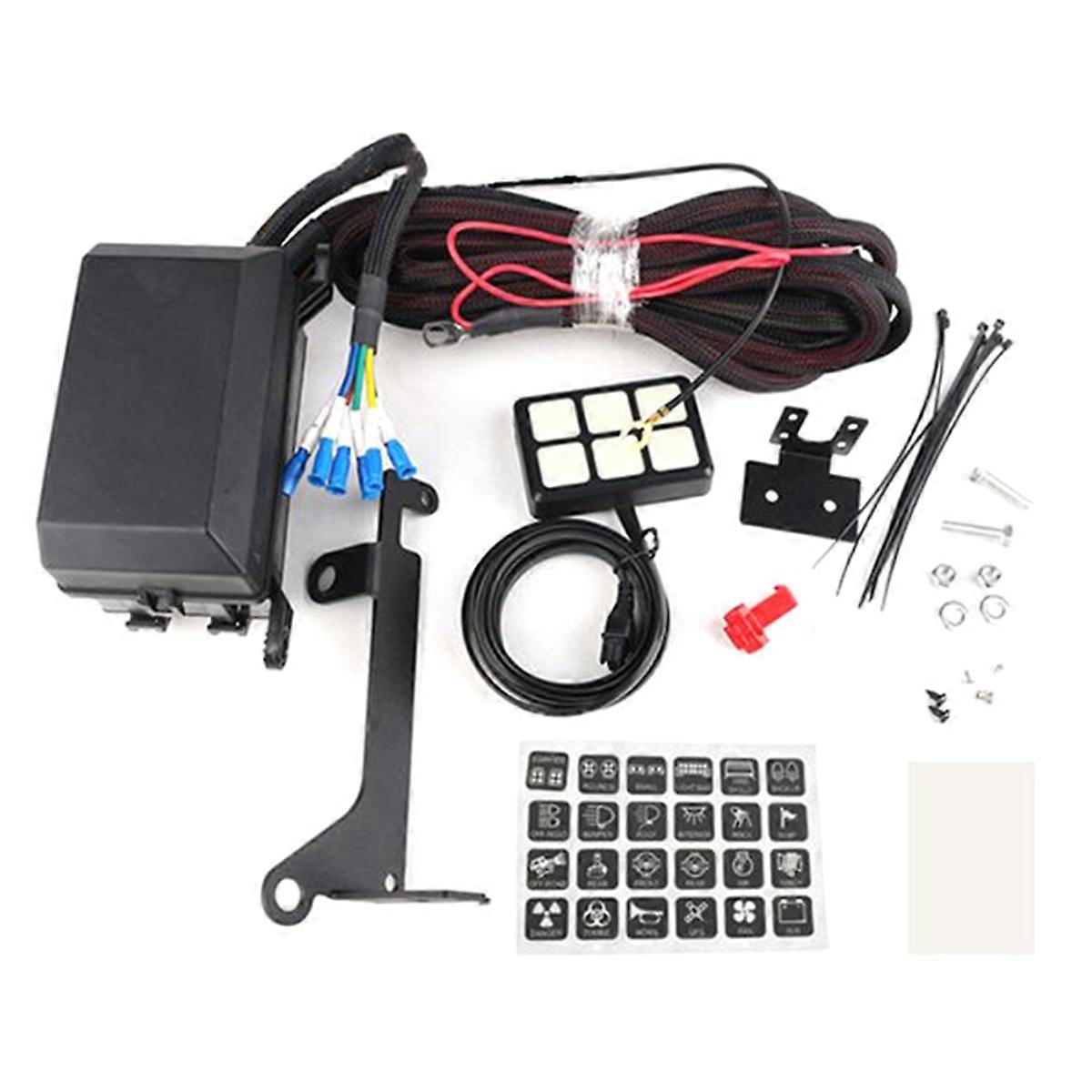 Car 6 Gang Switch Panel Relay System Circuit Control Box for Boat Auto Parts