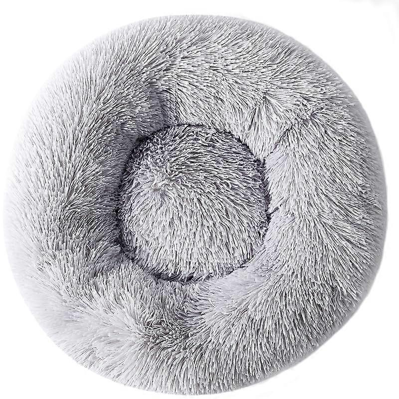 Cat Bed Donut Shaped SelfWarming Plush Pet Bed For Indoor Cats NonSlip Bottom Fits Up To 4Kg Small