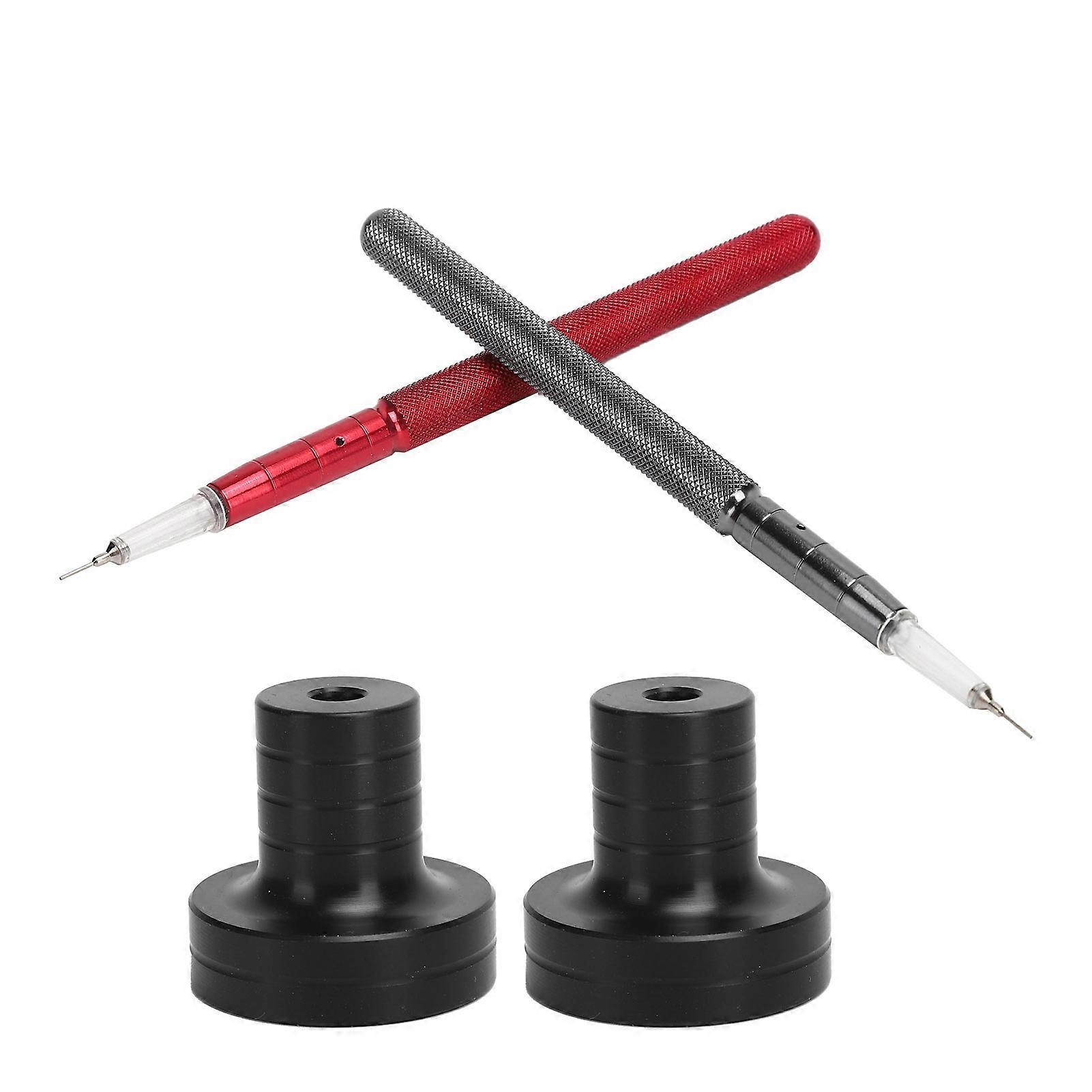 2pcs Watch Oiler Pen Set with Base 9.8cm Rod, Alloy & Plastic