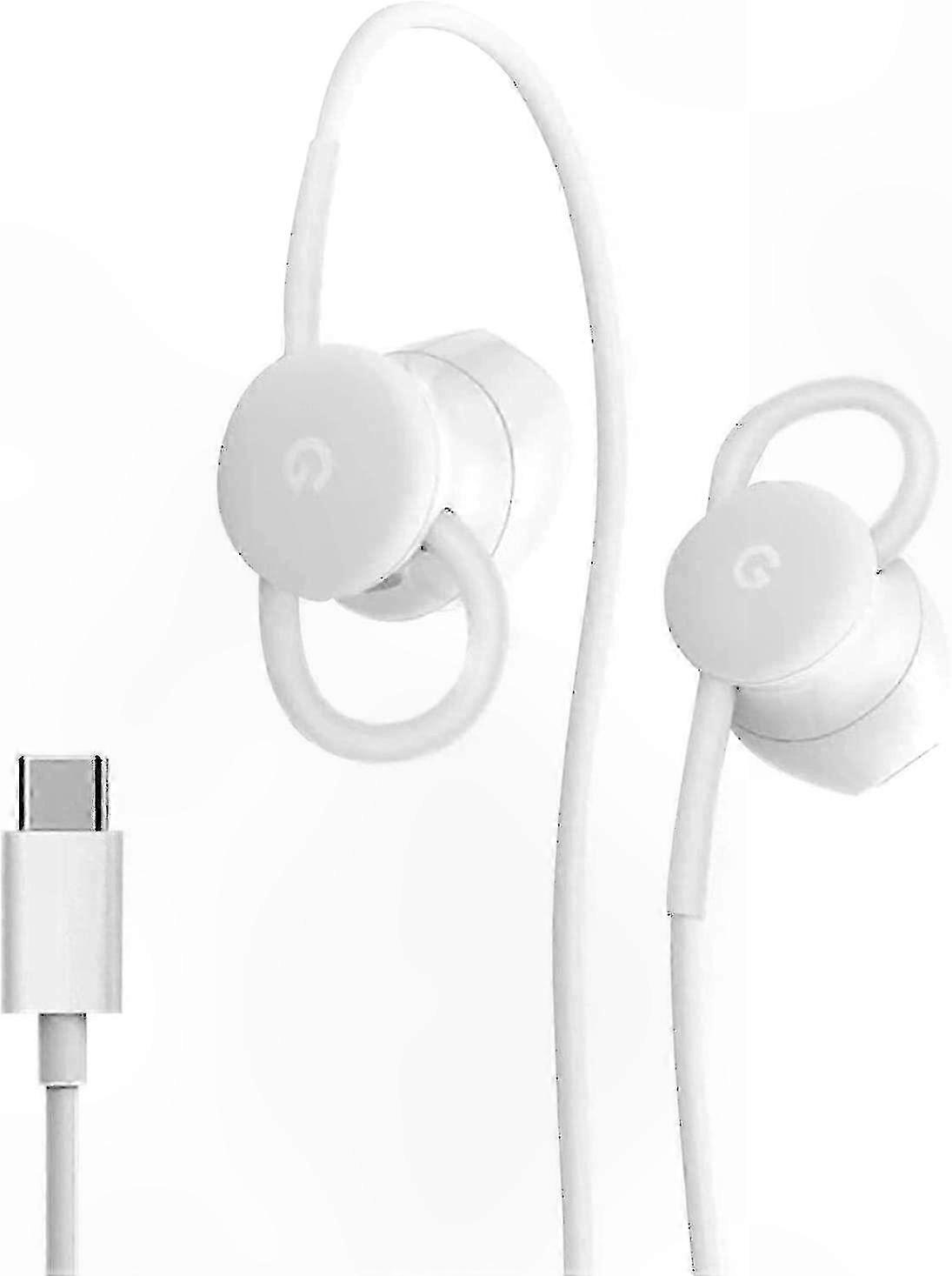 USB Type C Earbuds Compatible with Android Devices - White Bulk Package