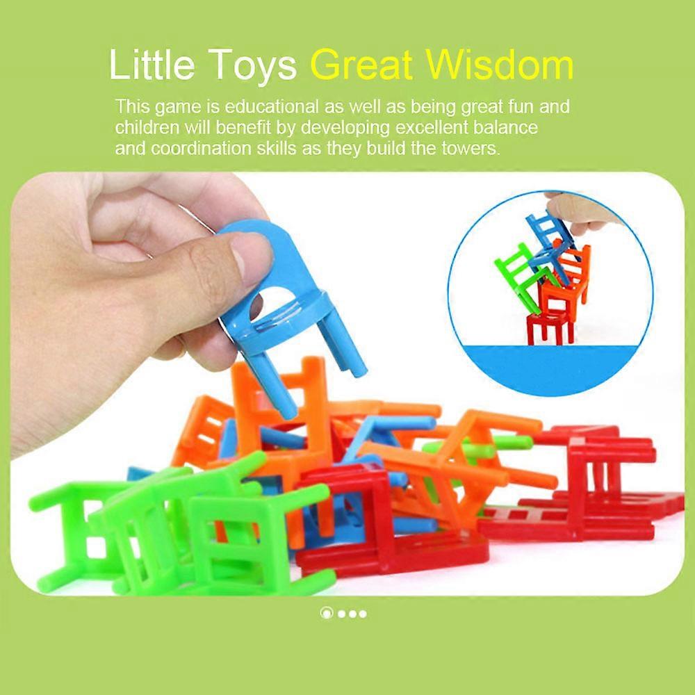 18Pcs Assorted Mini Stacking Chairs Game Kids Party Favor Set