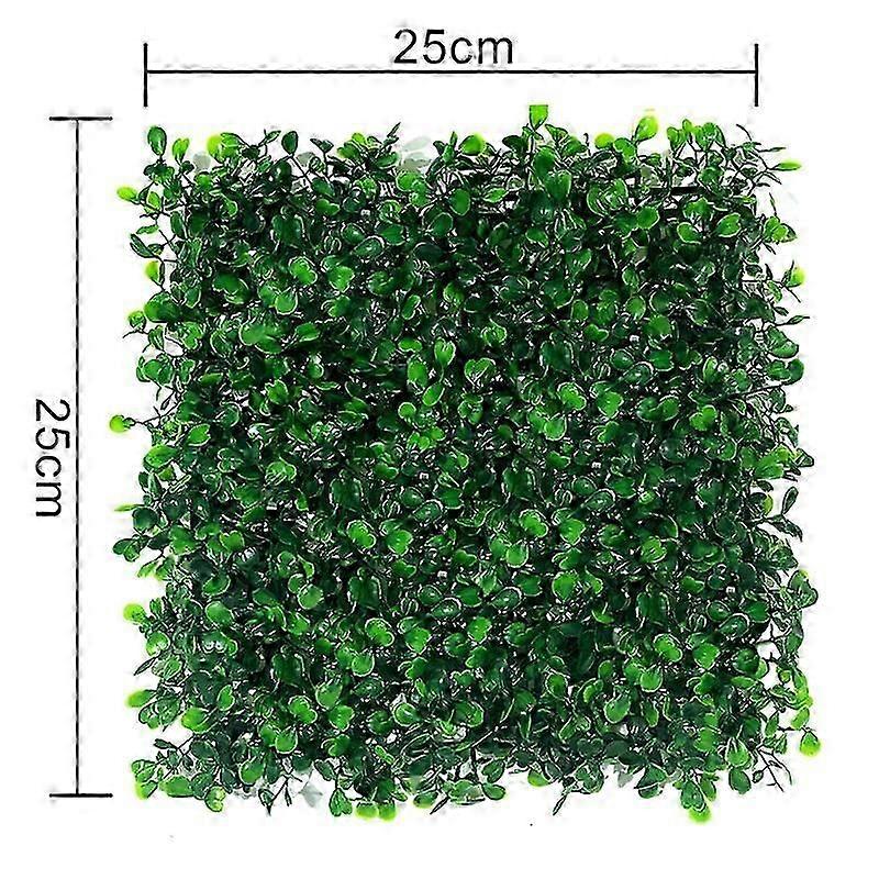 1Set Plastic Landscape Simulation Lawn Green Plants 25x25cm Artificial Plant Walls Foliage Hedge Grass Mat Greenery Panels Fence