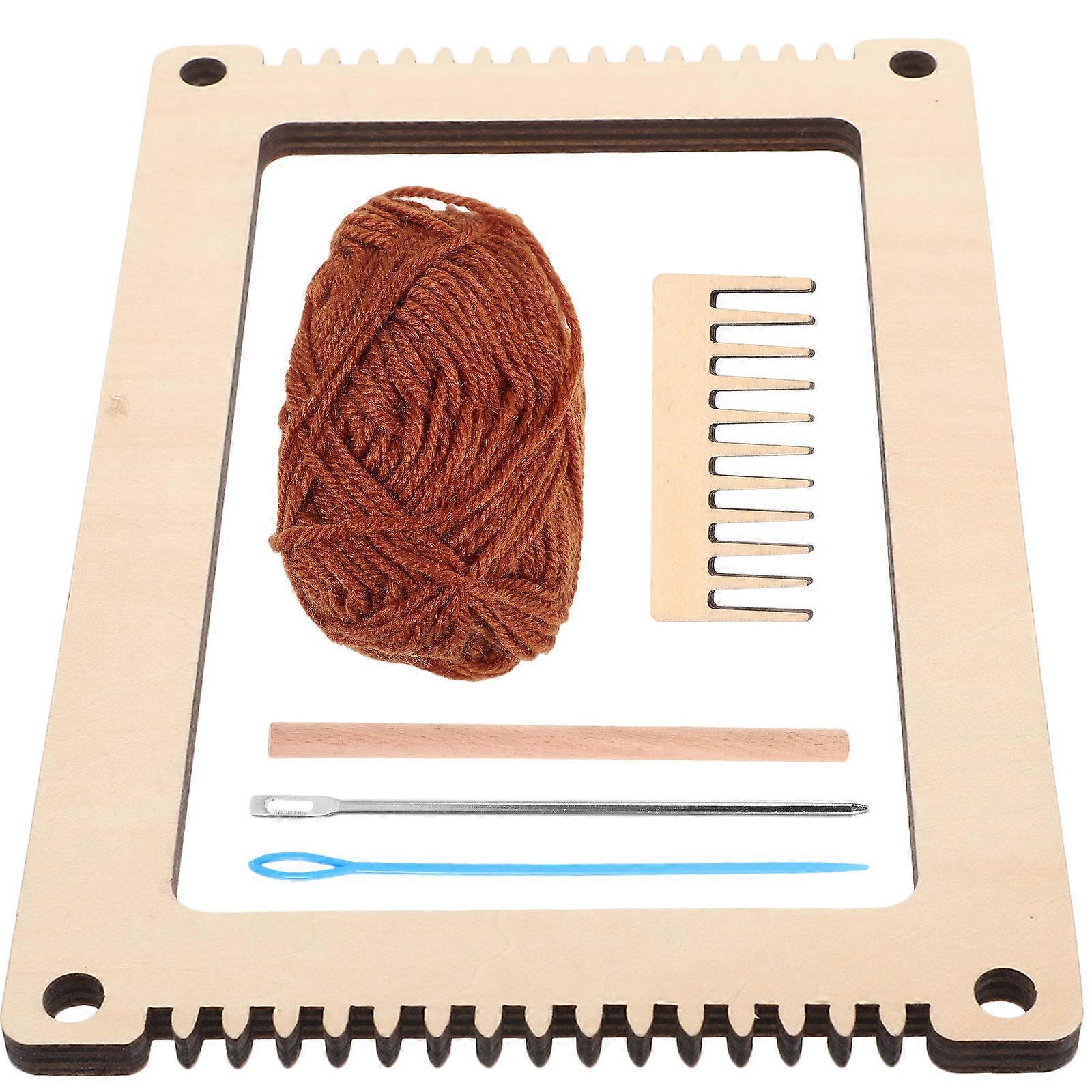 DIY Wooden Weaving Loom Educational Toy for Kids 2Sets Mini Handcraft