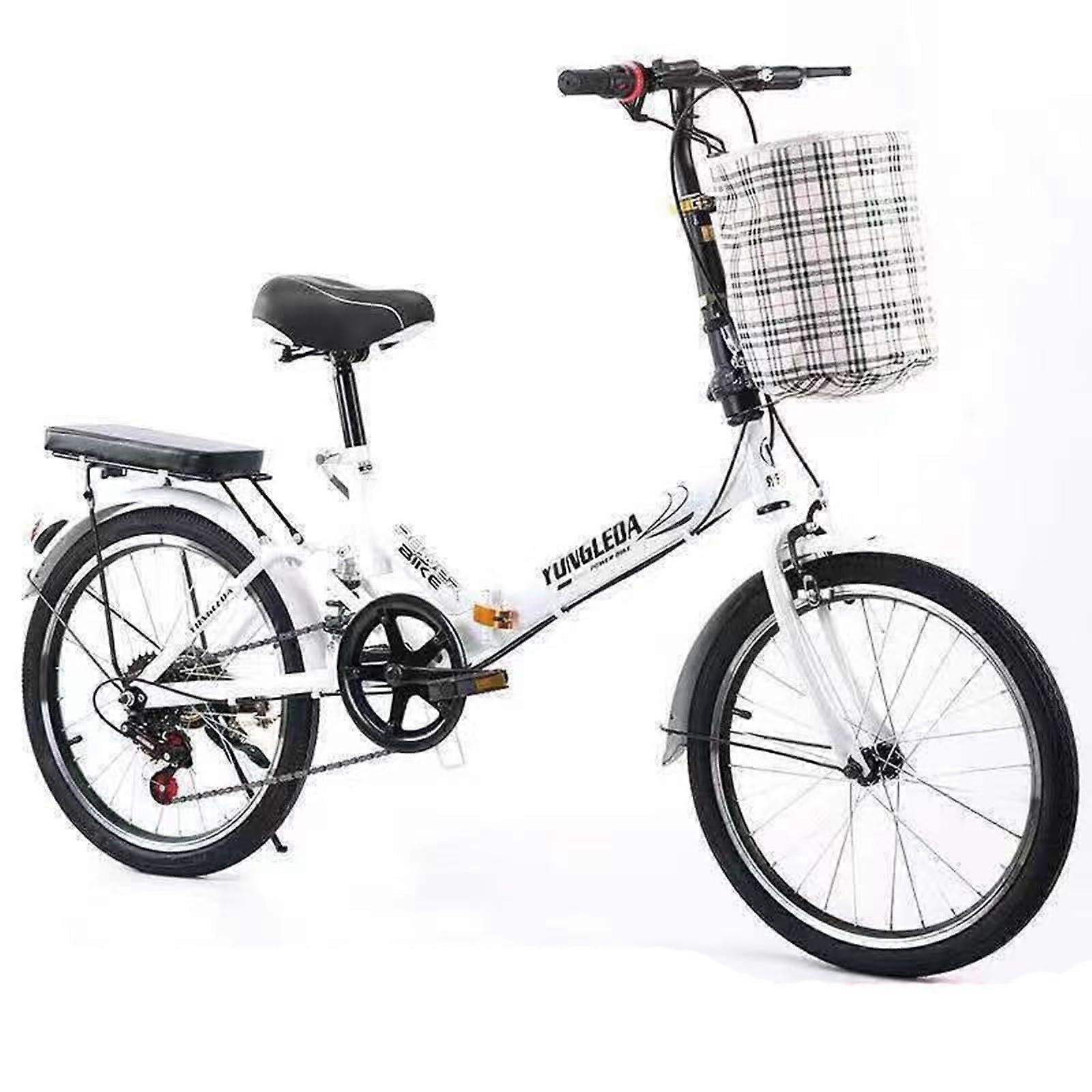 Folding Bike 20Inch Carbon Steel Frame 6Speed With Shock Absorber Adult Folding Bicycle