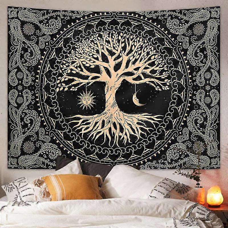 Tree of Life Tapestry Moon Phase Tree Tapestry Starry Sky Universe Tree of Life Hanging Cloth