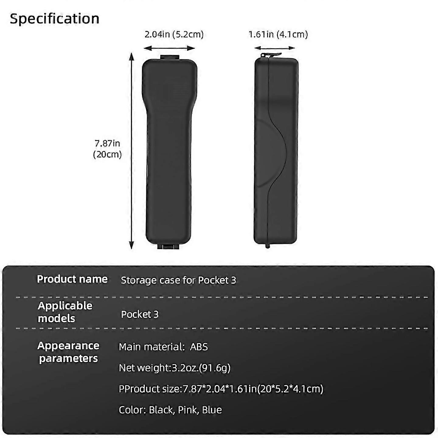 For Dji Osmo Pocket 3 Hard Case Portable Protective Bag Waterproof Storage Box Handbag Camera Access