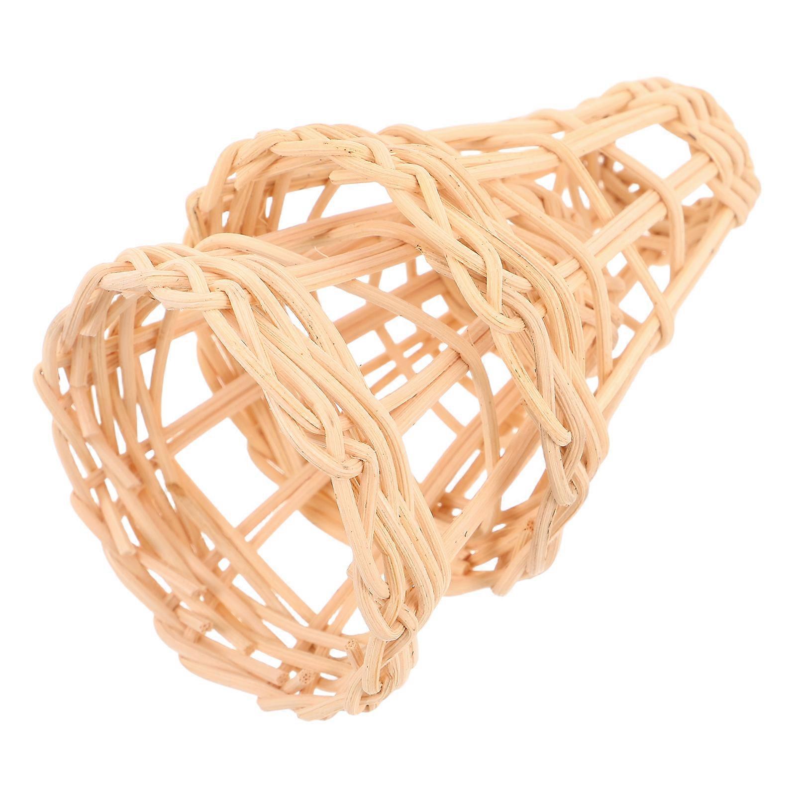 Mini Rattan Lampshade Handwoven Light Cover for Chandelier 8Pcs Pack