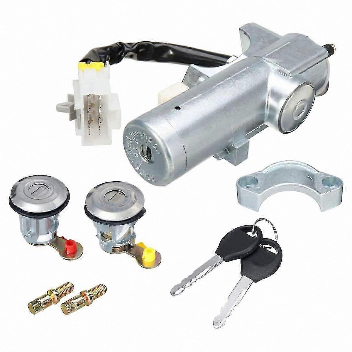 Ignition Switch and Door Lock Kit Compatible with Navara D22 1997-2006, Includes 2 Keys