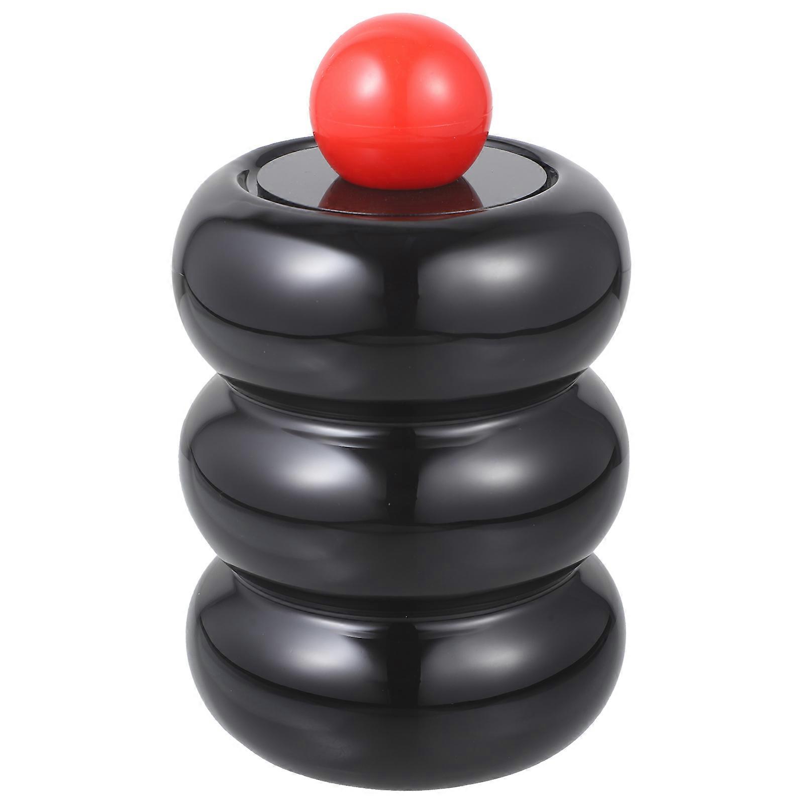 Black Ceramic Toothpick Storage Holder for Cotton Swabs and Small Items