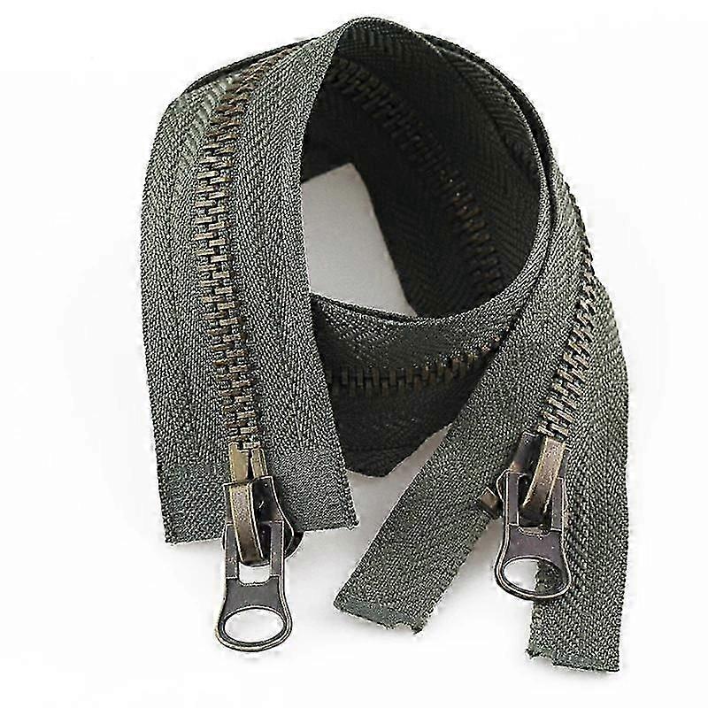 1PC Two-Way Double Slider Long Open-End Jacket Metal Zipper DIY Sewing Accessories 8#