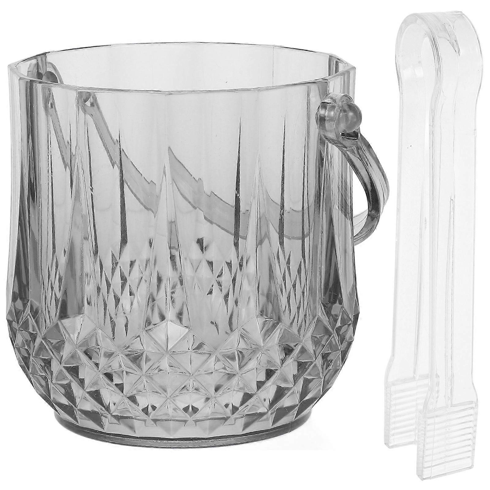 Holder Plastic for Storage 4Pcs Grey Ice Cube Storage Bucket