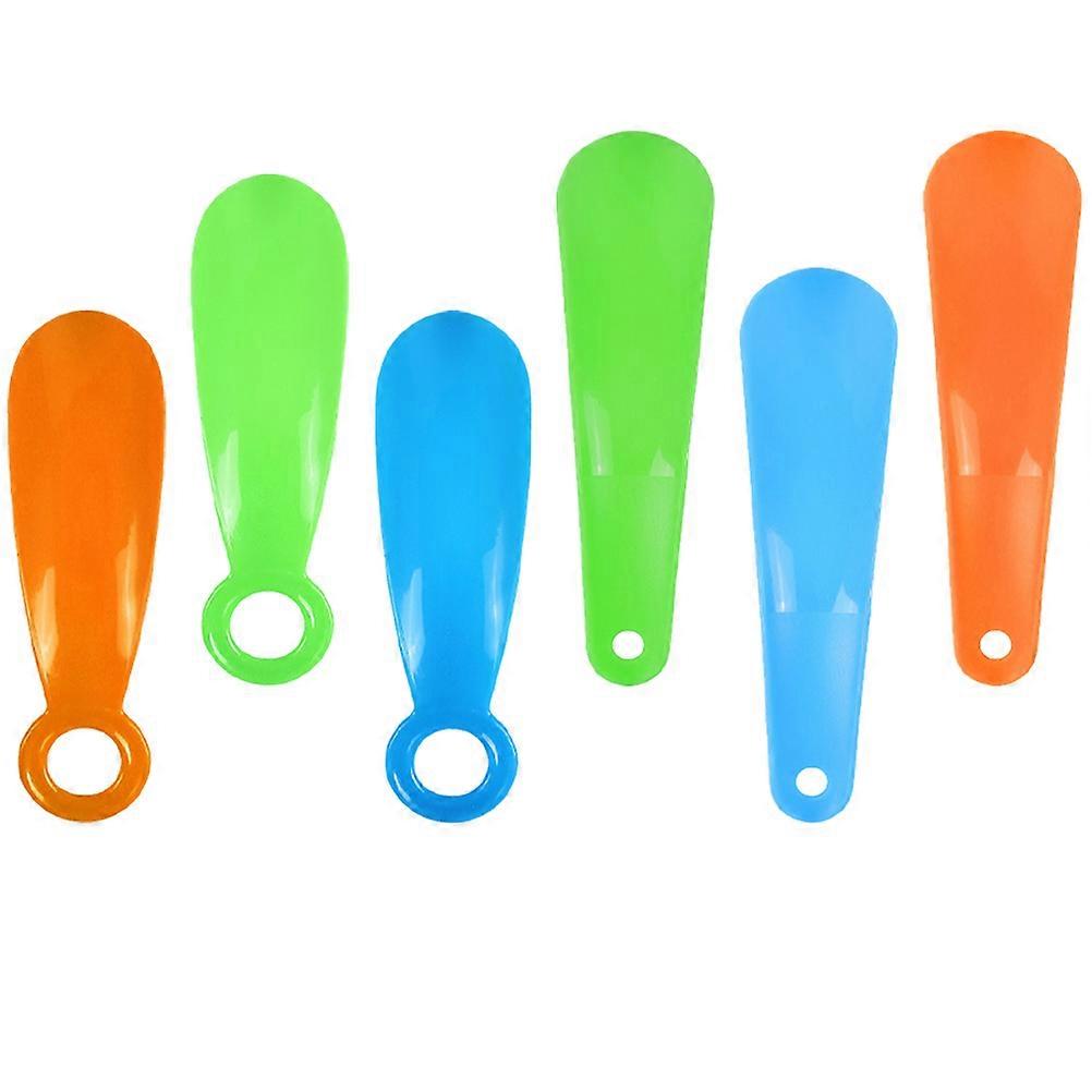 Plastic Shoe Horns 6Pcs Shoe Wearing Assistance For Seniors And Pregnant Women In Assorted Color Ergonomic Design