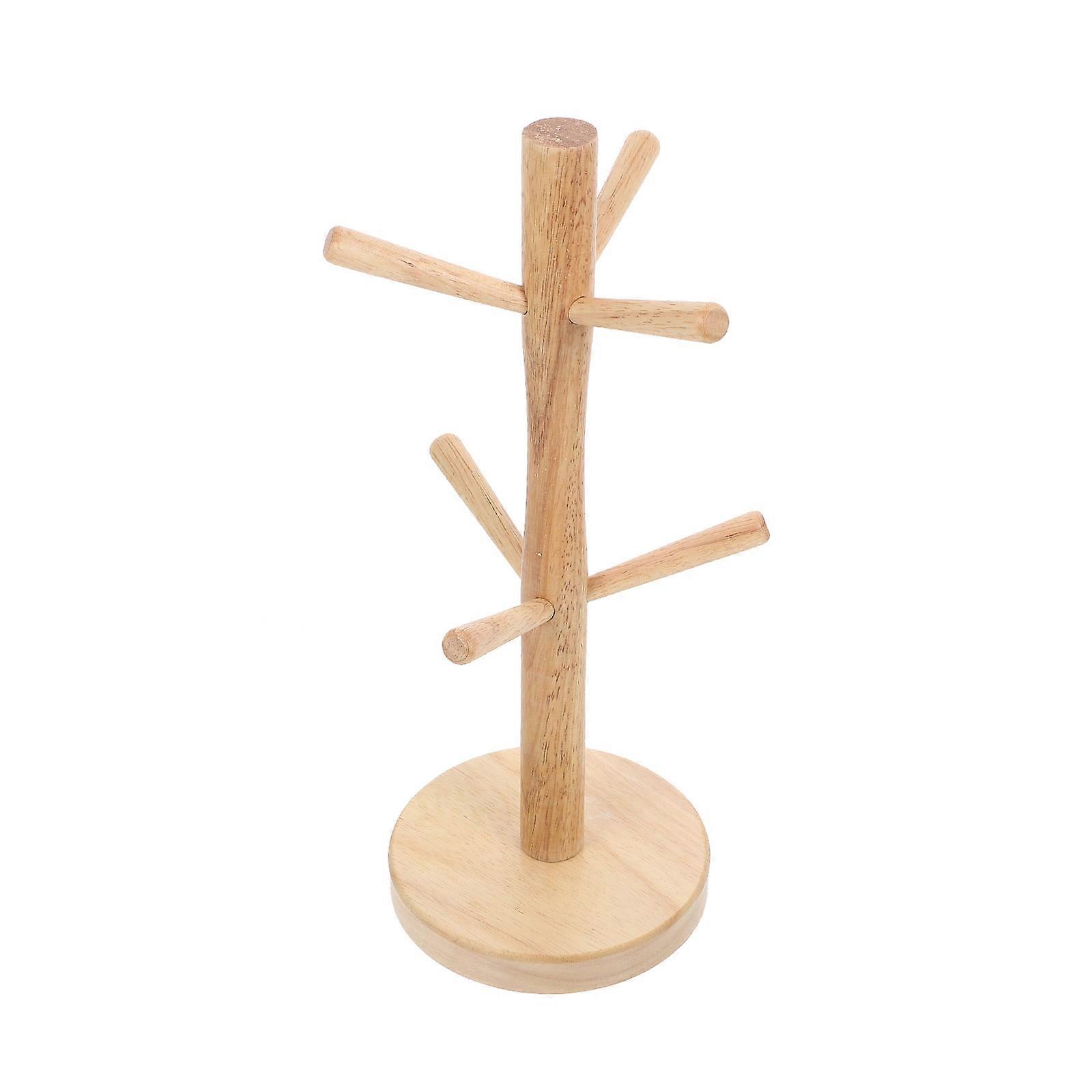 Wooden Mug Organizer Cup Drying Rack for Kitchen Storage 4Pcs Set