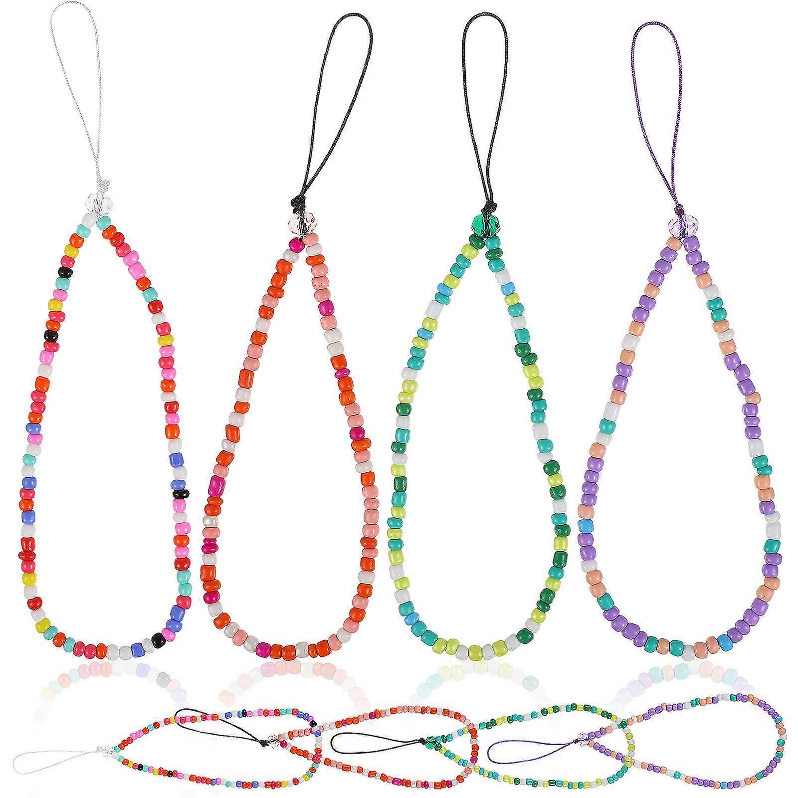 32 Pcs Mobile Phone Lanyards Beaded Strap Anti-Lost Accessory For Wallet And Keychain Daily Use