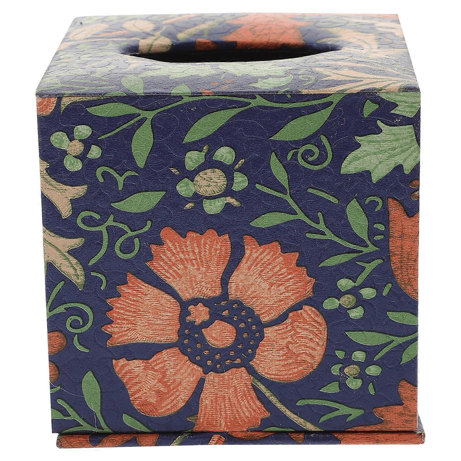 Multi Color Decorative Tissue Box Cover Holder 4Pcs Set