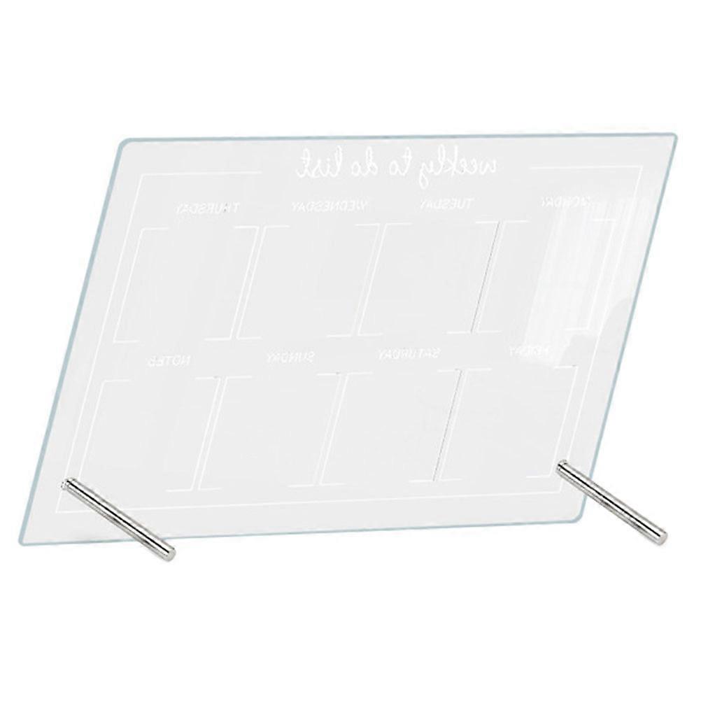 White Acrylic Whiteboard for Desk Use Dry Erase Board 3Sets