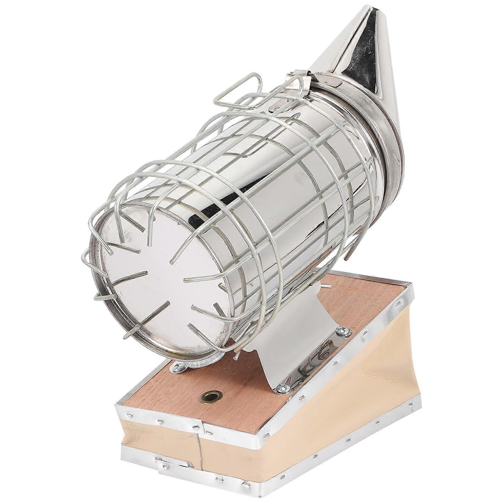 Bee Hive Smoker Efficient Tool for Beekeeping 2Pcs Metal Silver