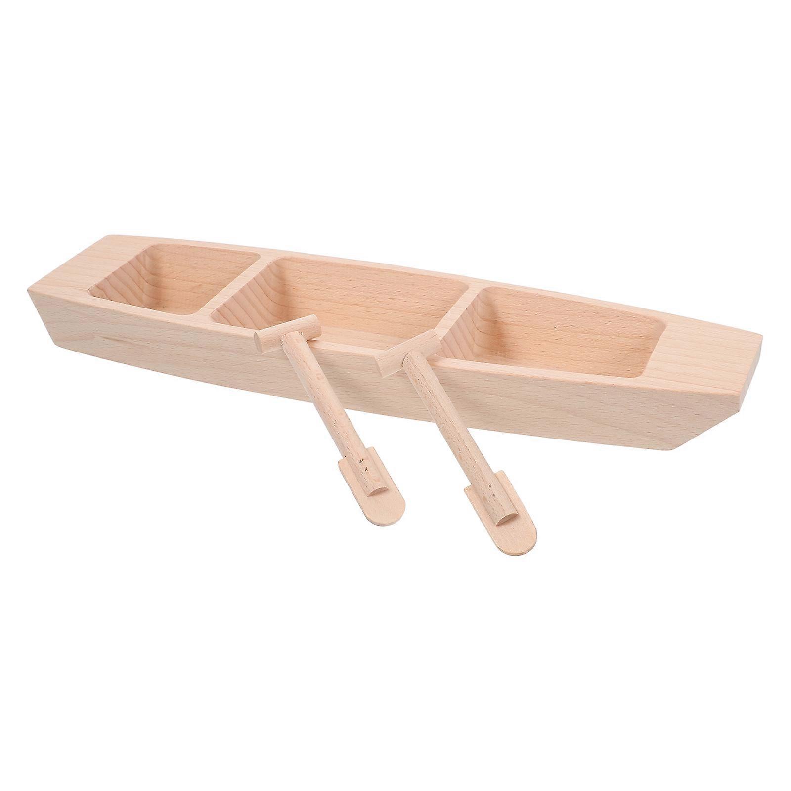 Wooden Boat Model Boat Model for DIY Use 3Sets Unpainted Wooden Decor