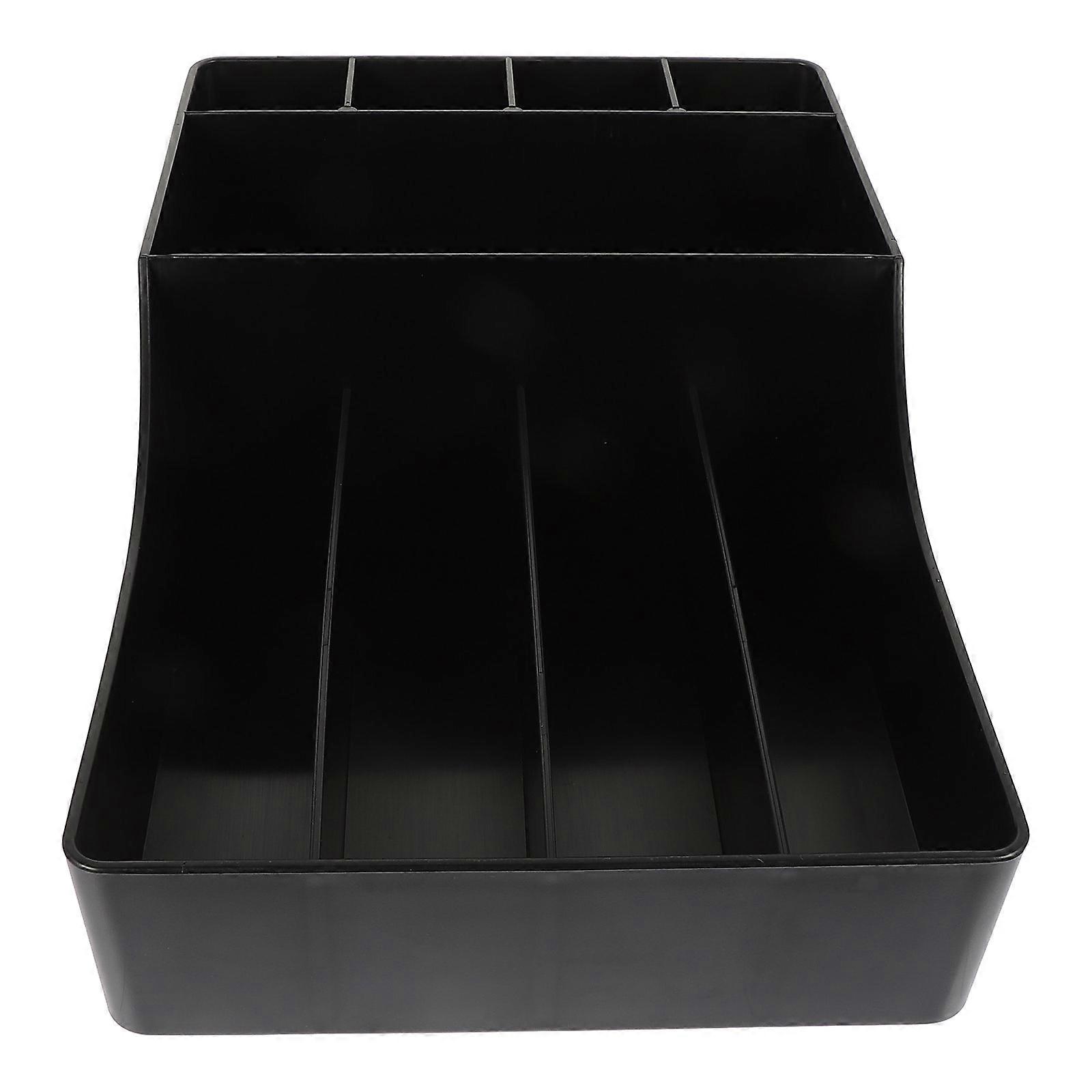 Coffee Condiment Organizer Tea Bag Box Plastic for Storage 2Pcs Black