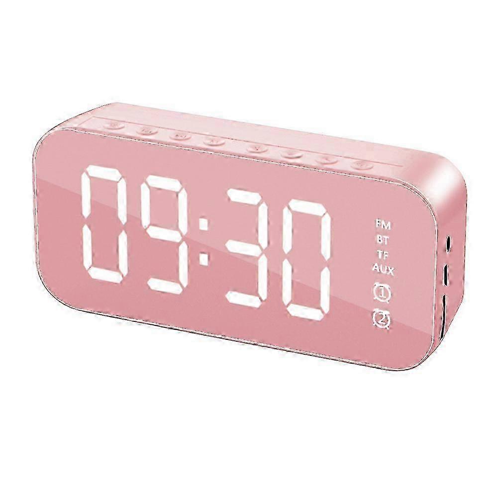 Bluetooth LED Digital Alarm Clock with Mirror Speaker for Bedroom & Office
