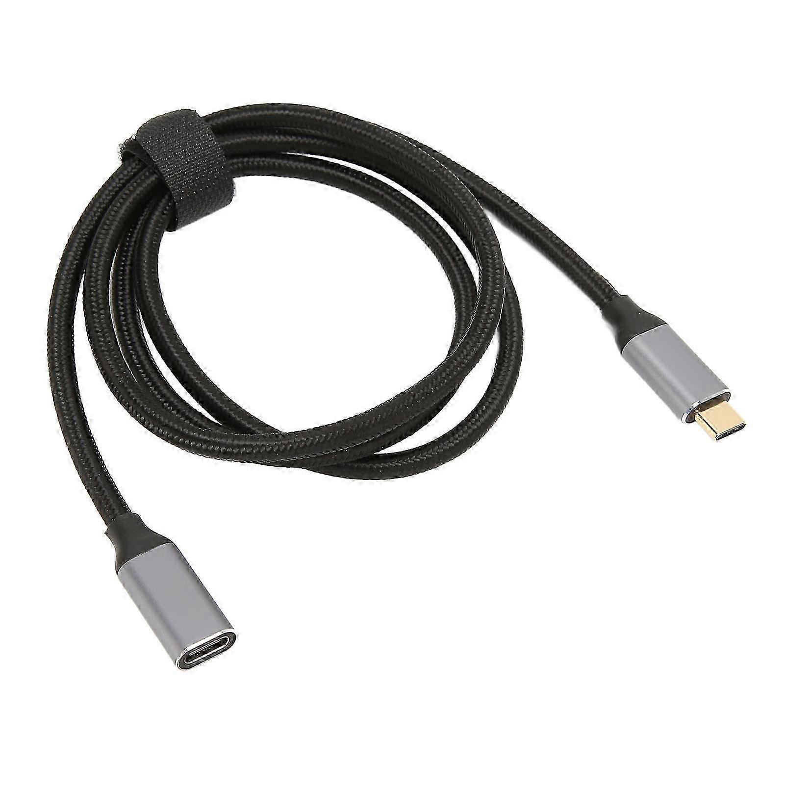 2025 USB C Extension Cable 10Gbps Data Sync 100W Power Delivery 4K 60Hz Video Output USB C Cable with E Marker Chip 1m