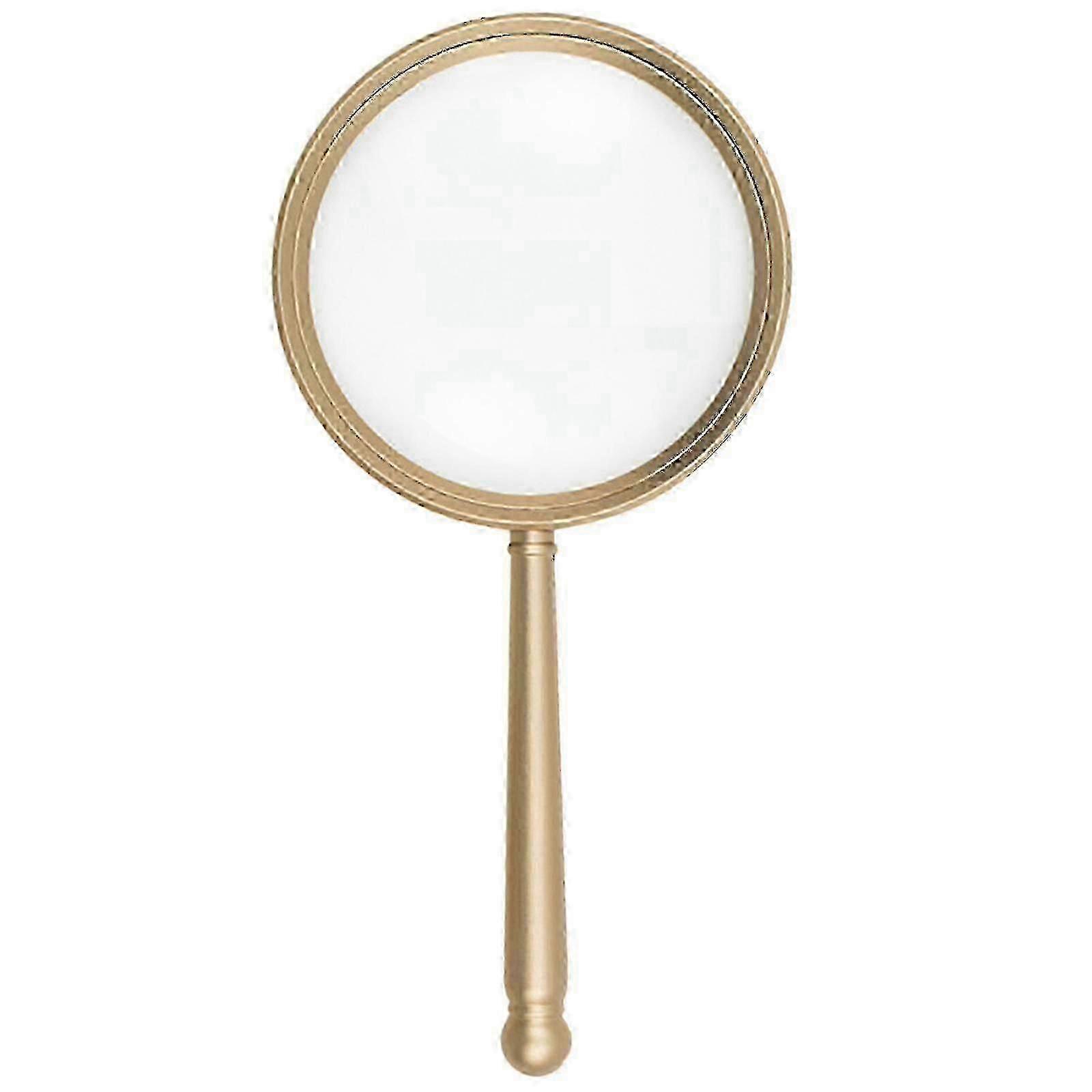 10X Handheld Magnifying Glass with Large Lens and Metal Handle