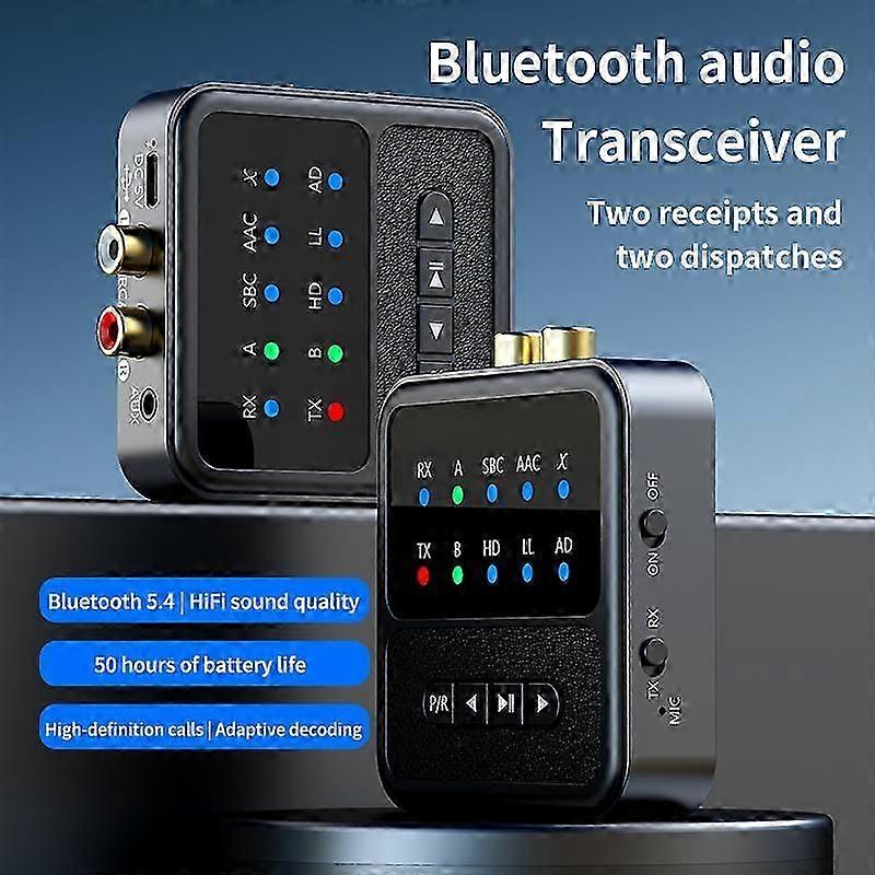 Bluetooth-compatible 5.4 Audio Adapter APTX Receiver and Transmitter 2-in-1